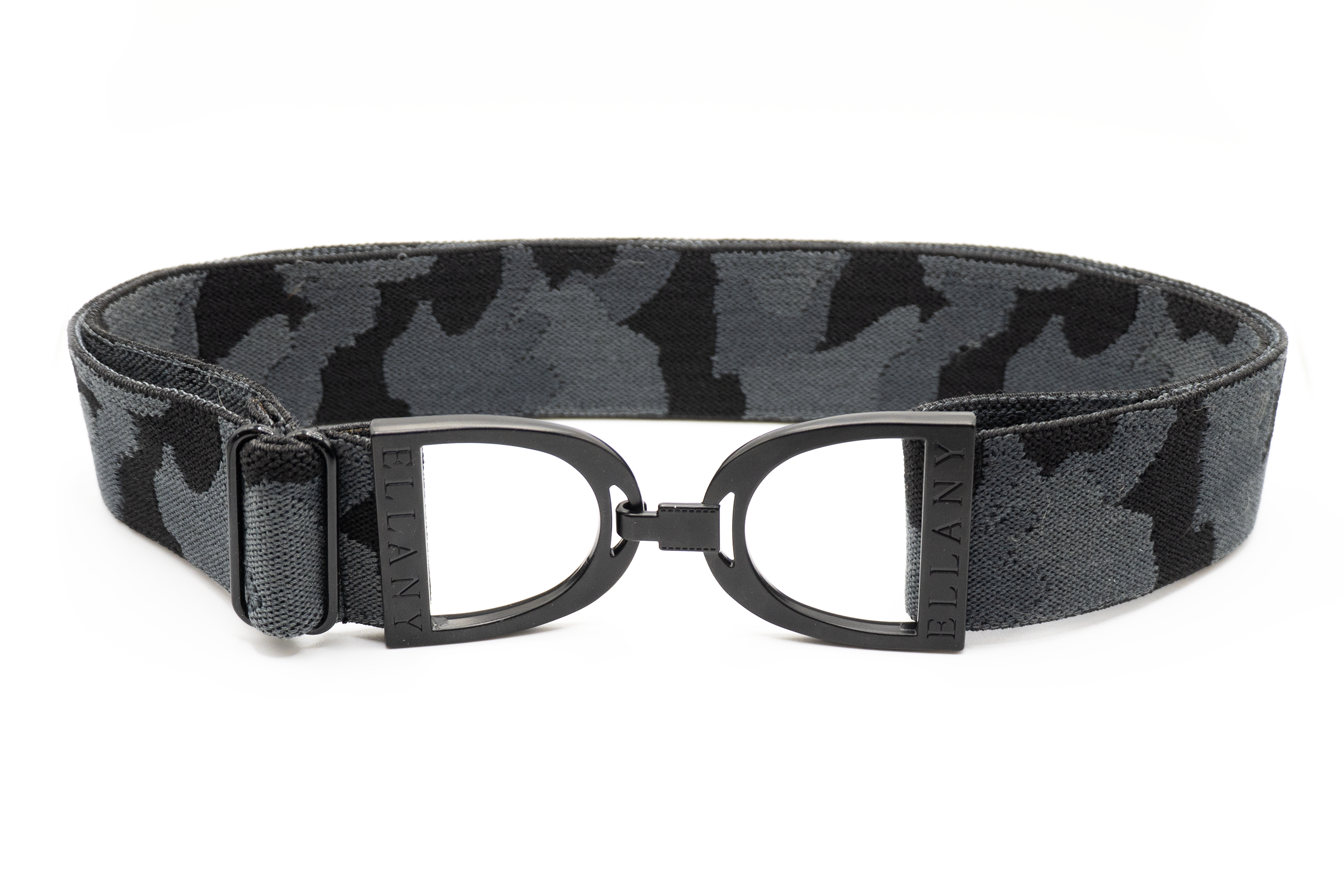 Black Camo - 1.5" Black Stirrup Elastic Belt