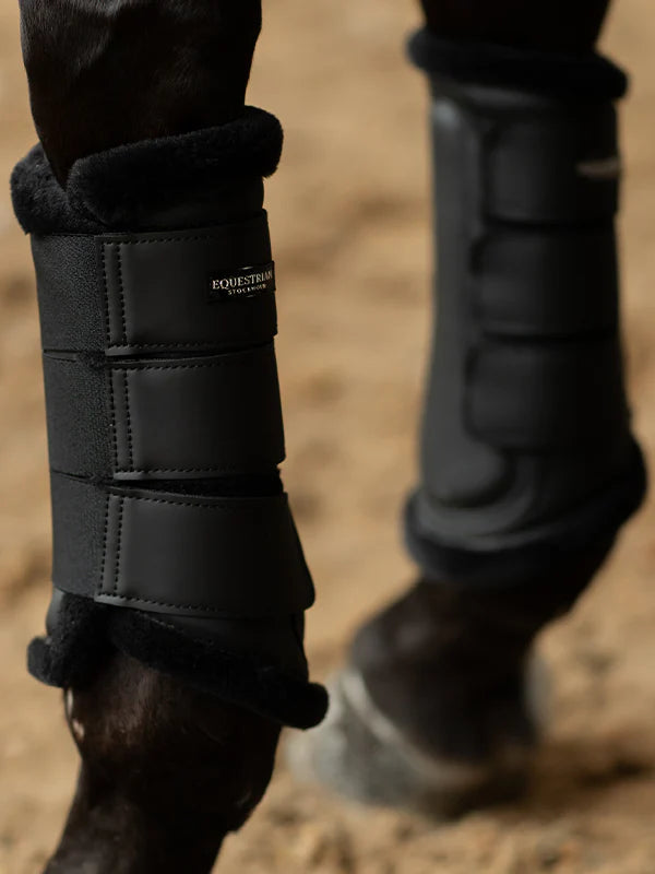 Equestrian Stockholm Brushing Boots - All Black