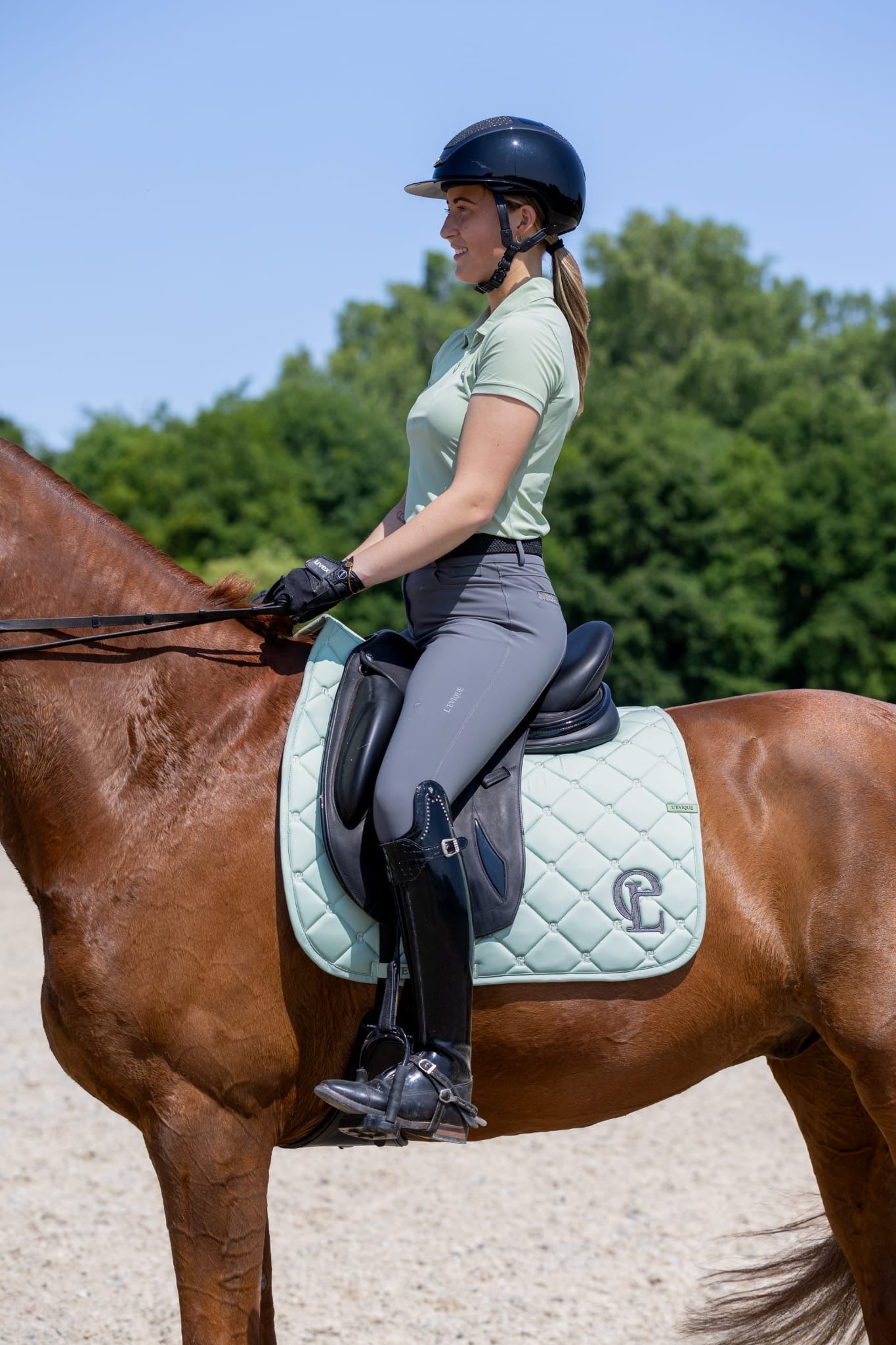L'Evique Jayda Saddle Pad - Mint Green