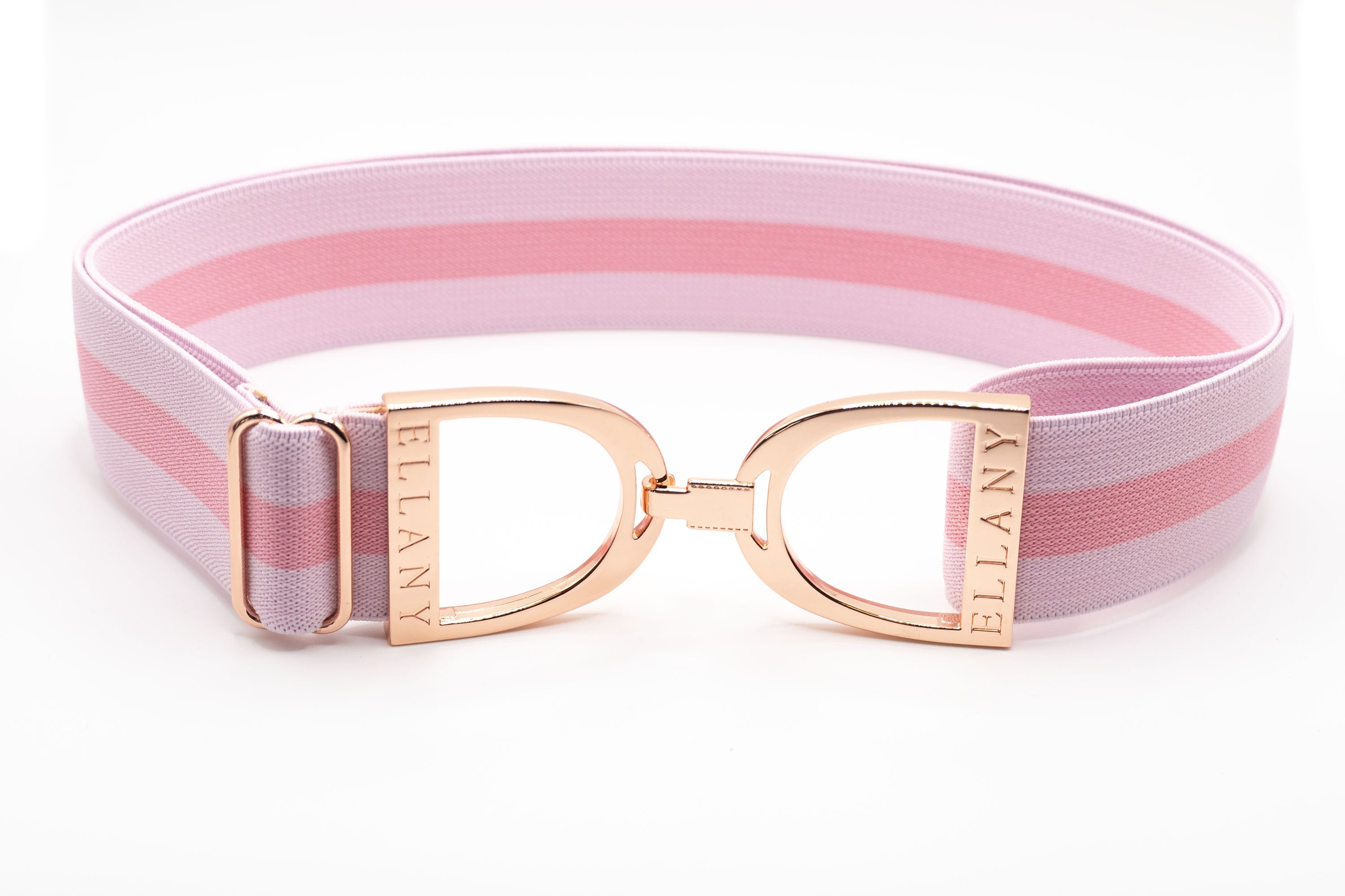 Madelyn - 1.5" Rose Gold Stirrup Elastic Belt