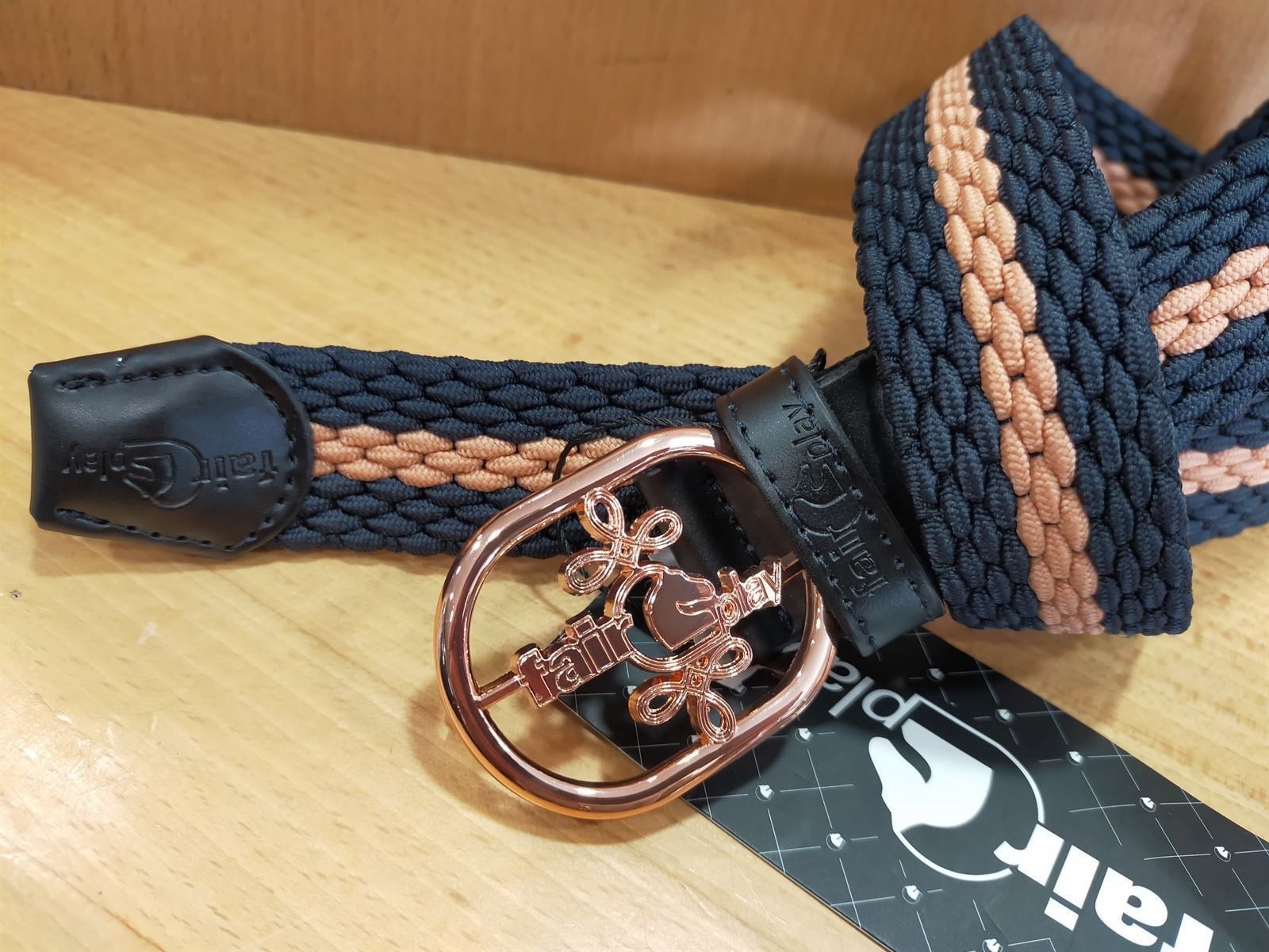 Fair Play Josie Belt - Navy/Rosegold Size L or 110cm