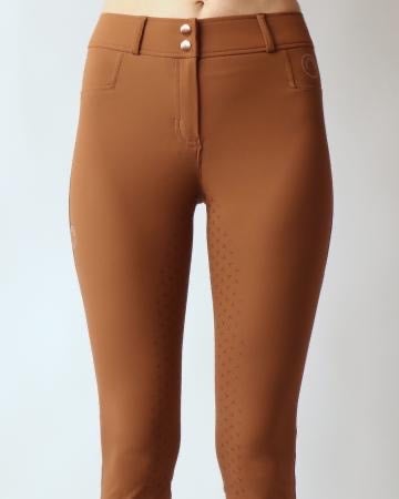 Montar Rosa Breeches - Toffee with Rosegold Crystals Size 30