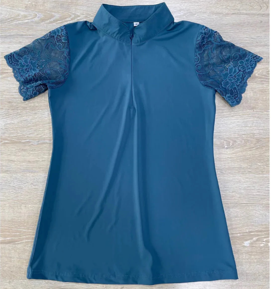 Halter Ego Tara - Short Sleeve Lace Competition Shirt