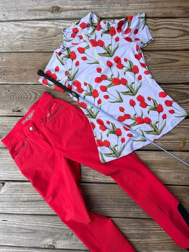 Deinhardt Designs Prints with a Purpose PETALS FOR PARKINSONS Short Sleeve Training Shirt