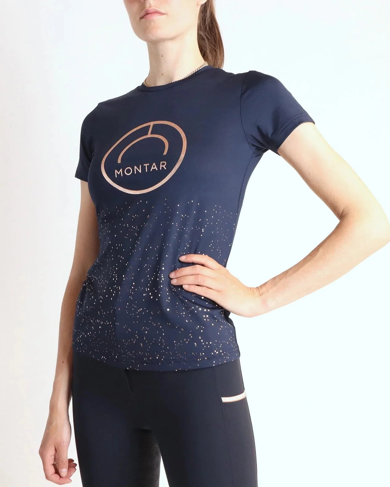 Montar MoNille T-Shirt with Rosegold Dots