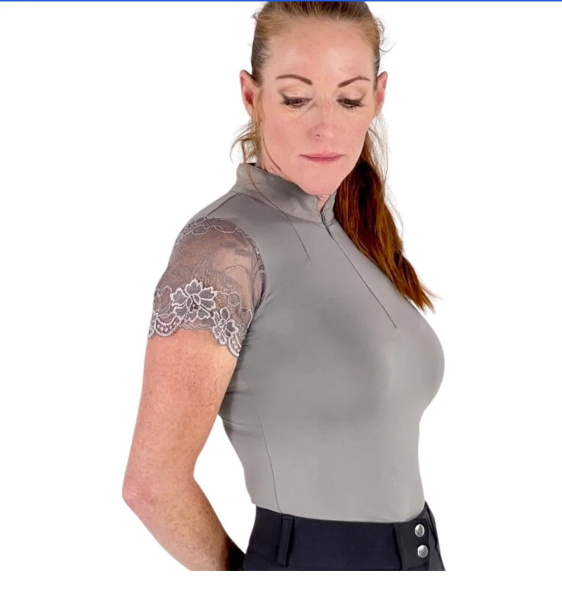Halter Ego Tara - Short Sleeve Lace Competition Shirt