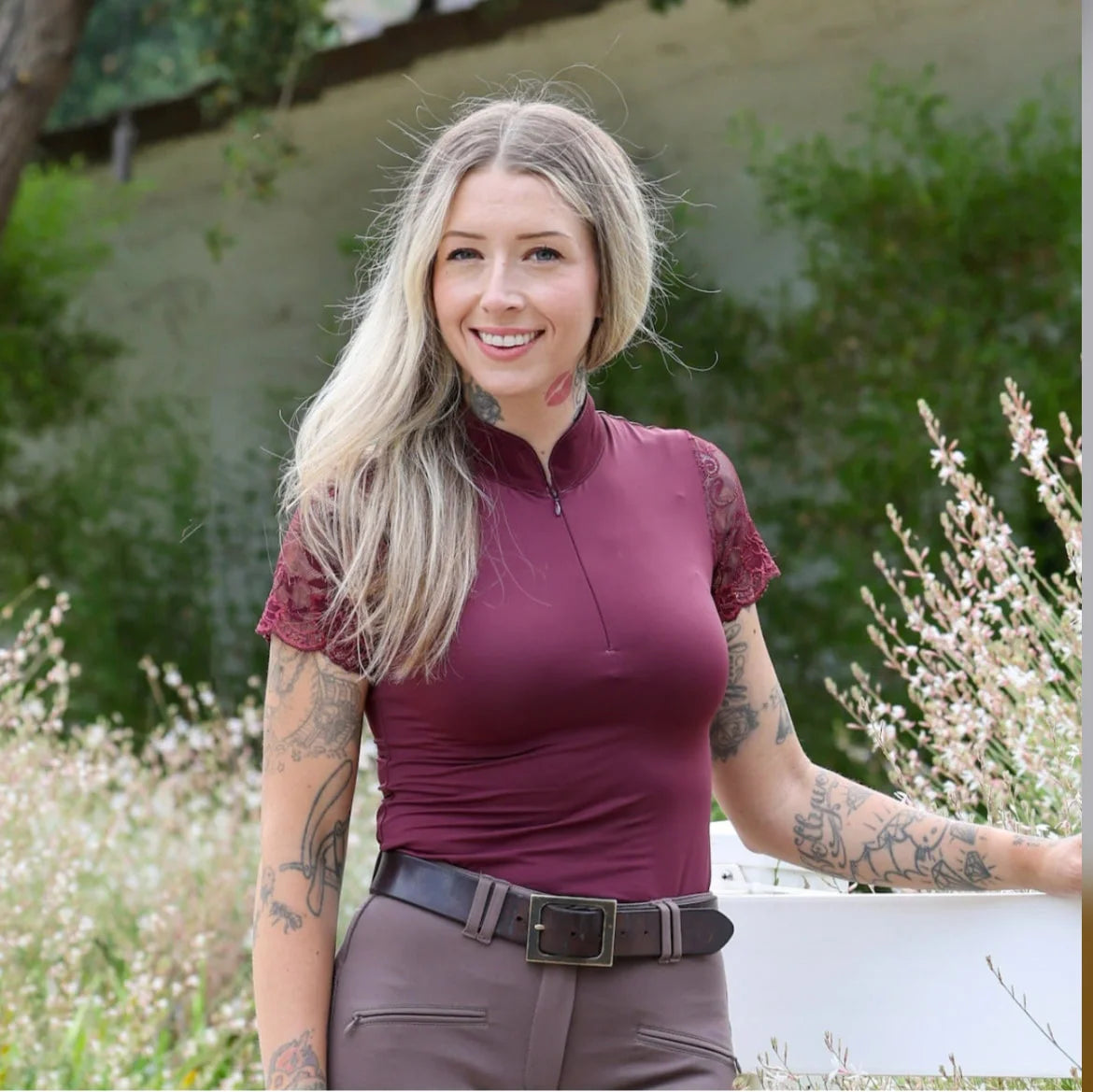 Halter Ego Tara - Short Sleeve Lace Competition Shirt
