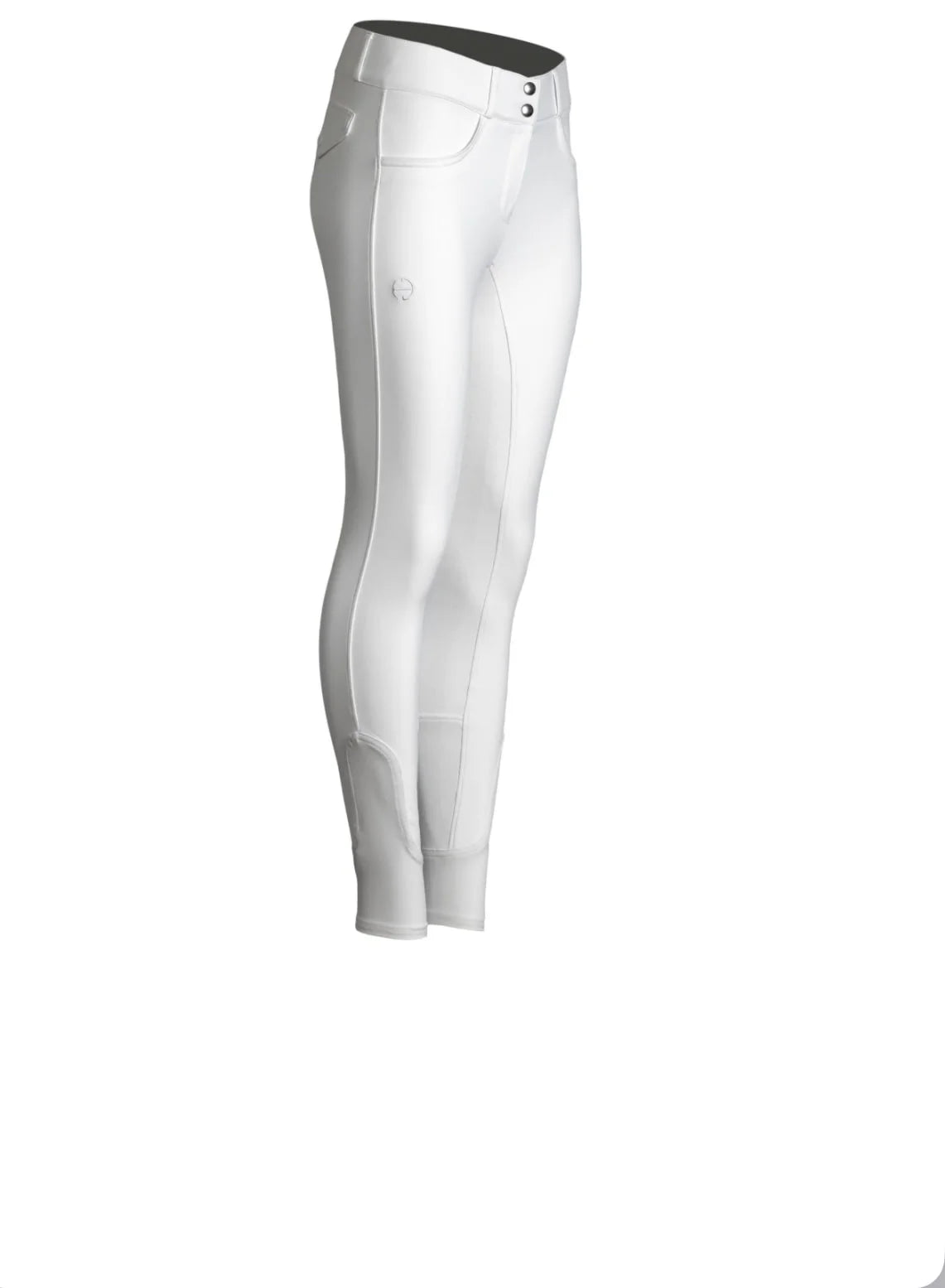 Halter Ego Evolution Competition Breeches- White-Mid Rise