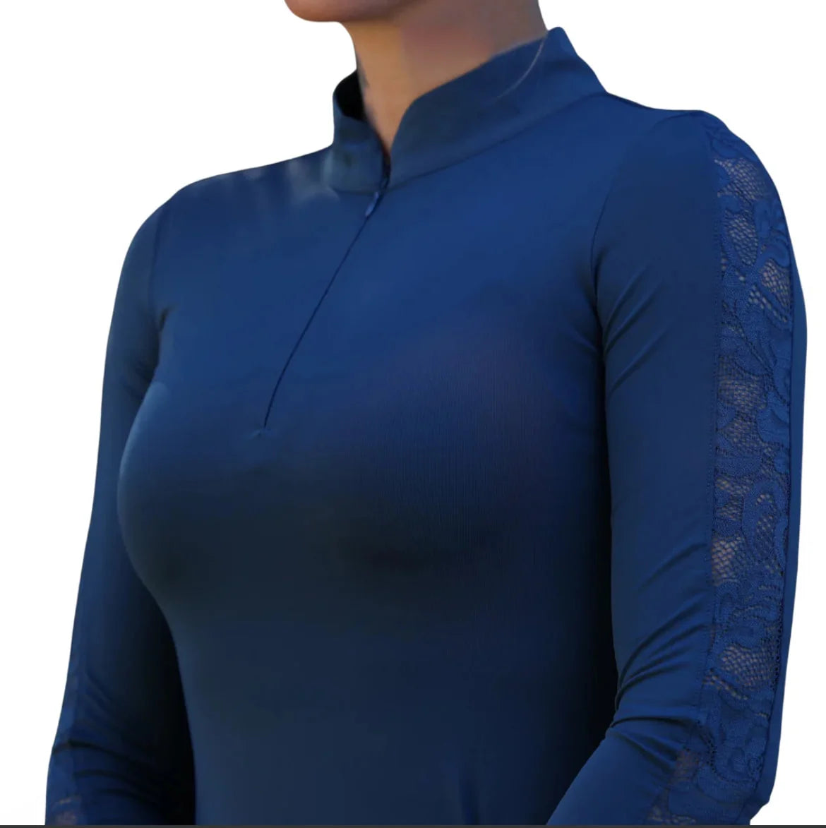 Halter Ego Maia Long Sleeve Lace Competition Shirt