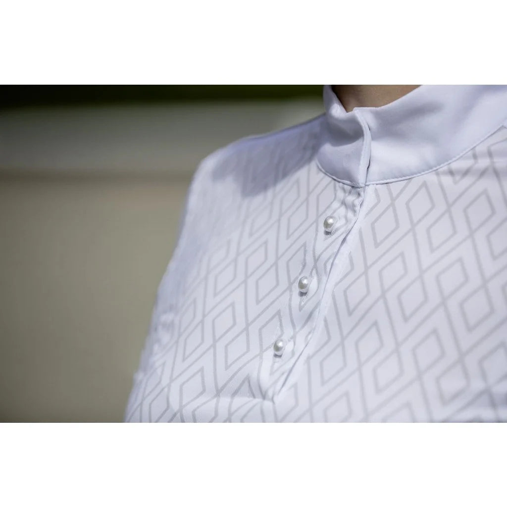 HKM Show Shirt "Della Sera" - White/Grey Size XS