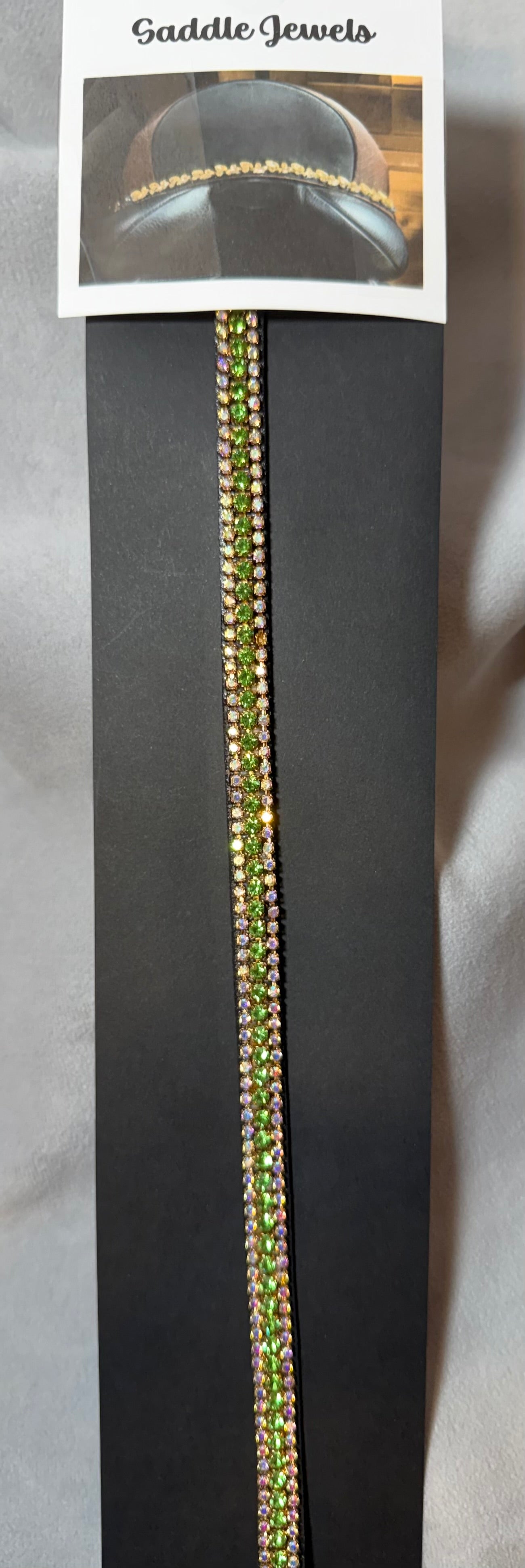 Green and Rosegold Saddle Bling