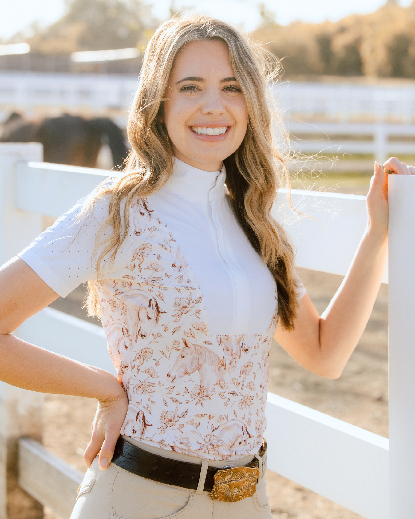 Deinhardt Design CAPRIOLE COMPETITION SHIRT - SEPIA