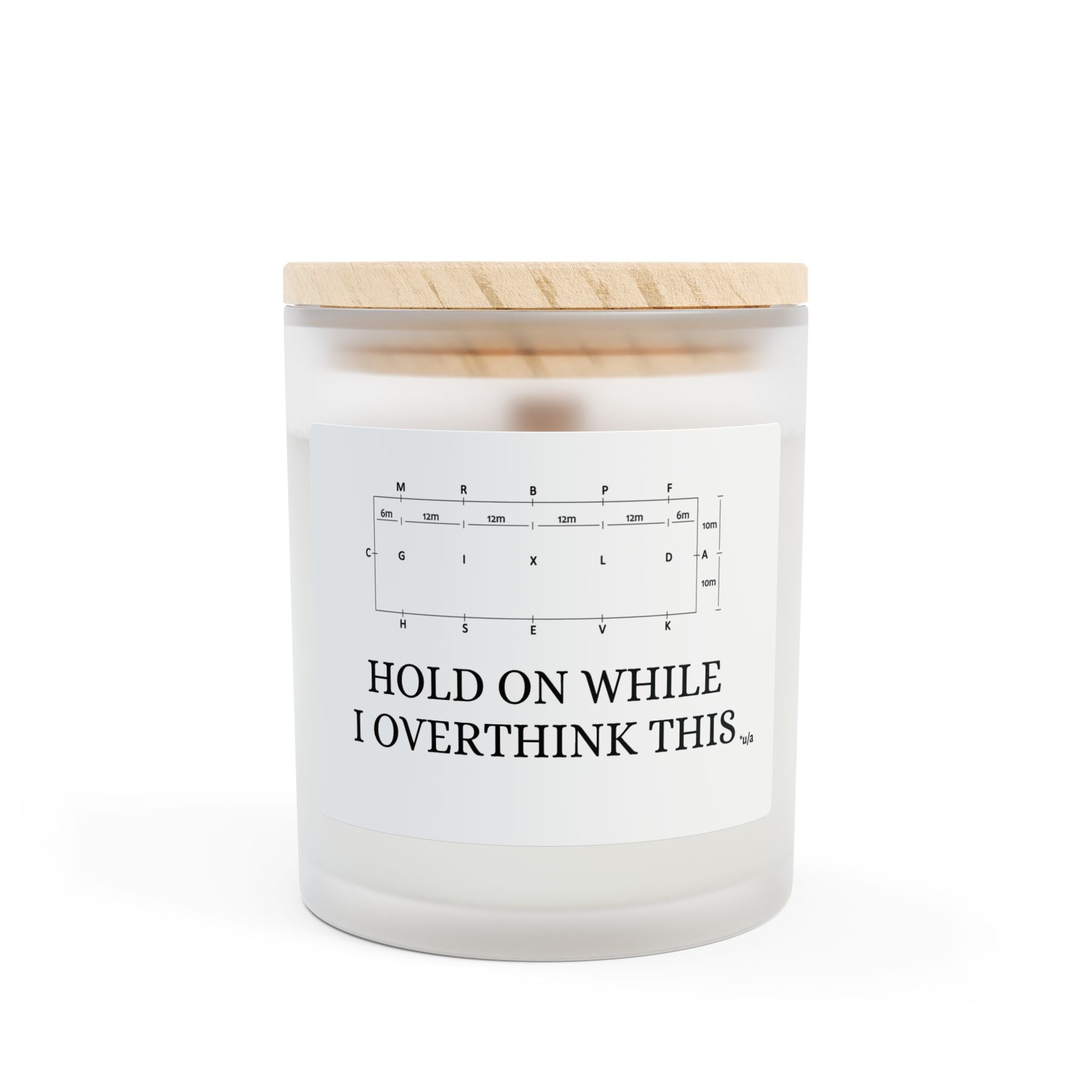 Frosted Glass Candle, 11oz - Hold On/Overthink