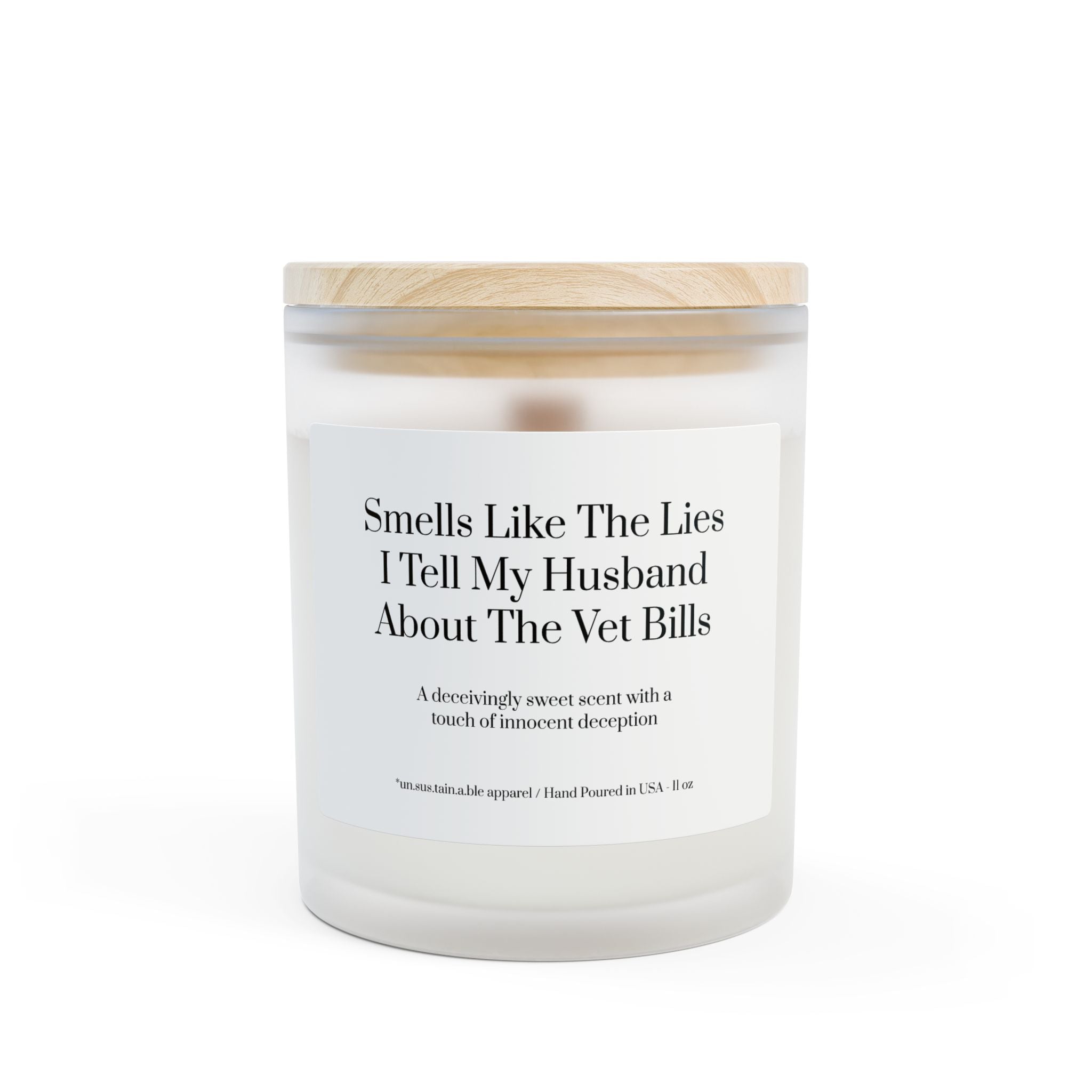 Frosted Glass Candle, 11oz - Lies I Tell My Husband