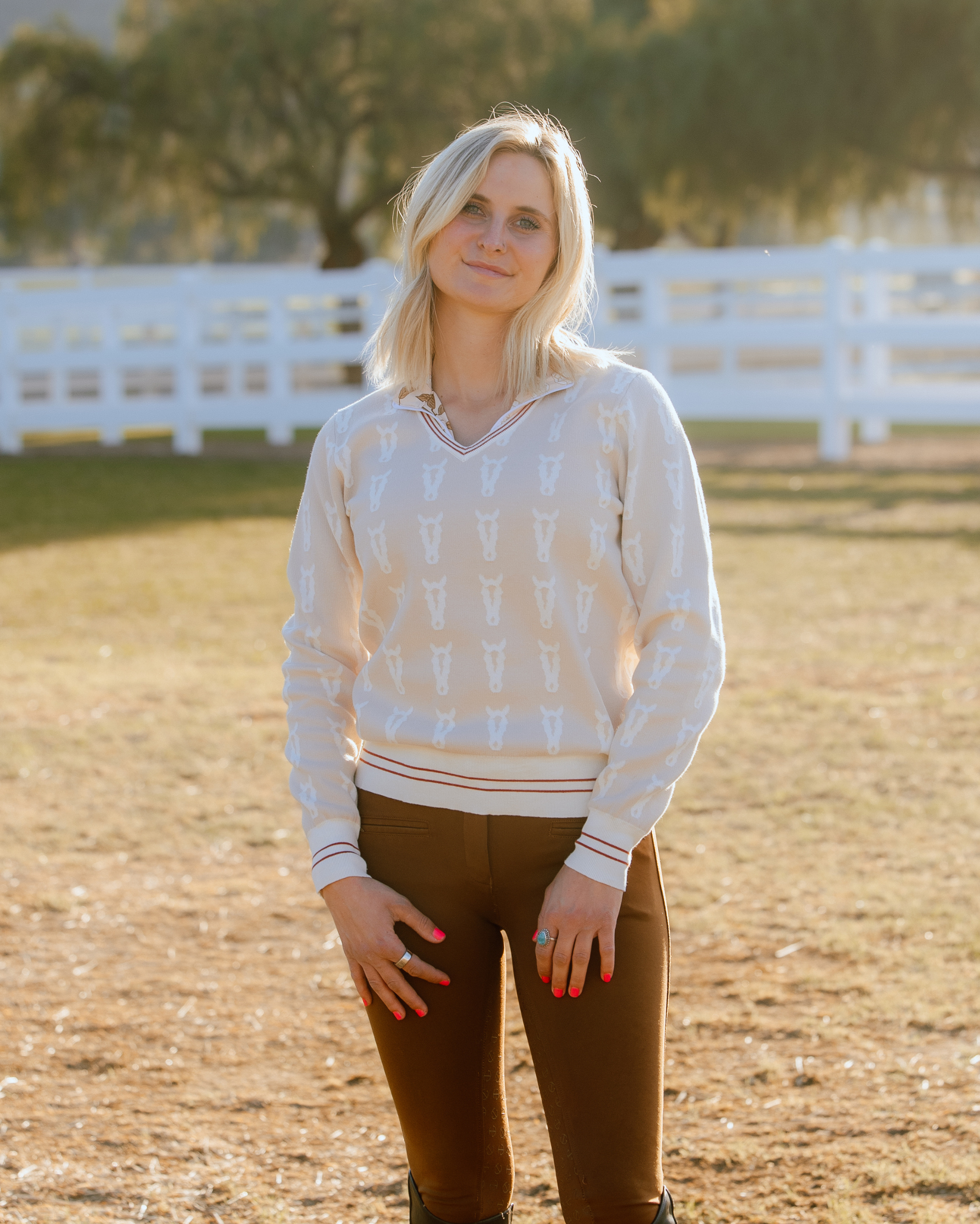 The Deinhardt Varsity Sweater - Cremello