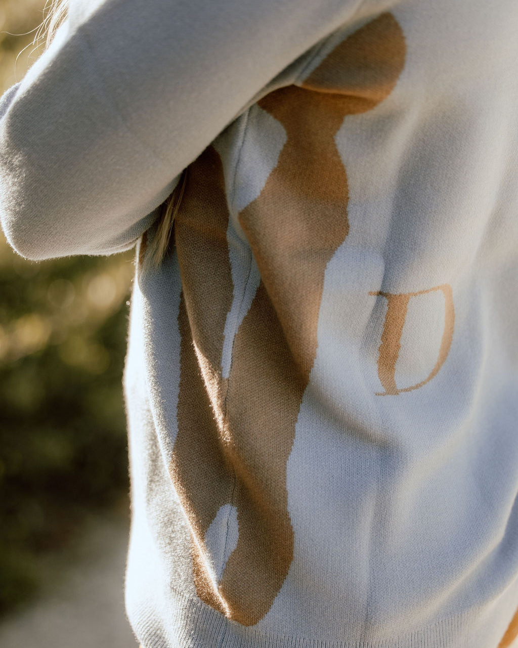 Deinhardt Design Heritage Sweater Periwinkle/Cognac