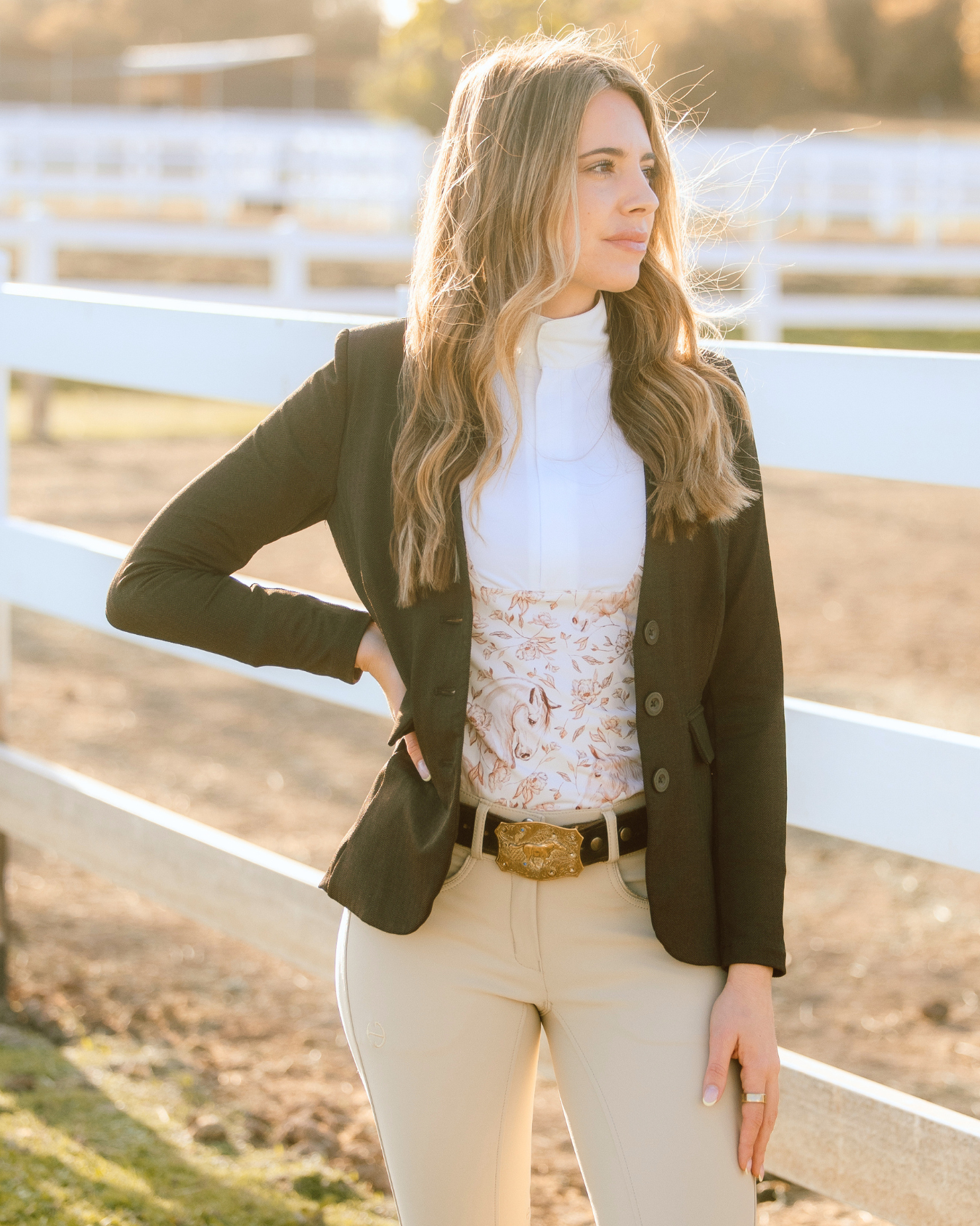Deinhardt Design CAPRIOLE COMPETITION SHIRT - SEPIA