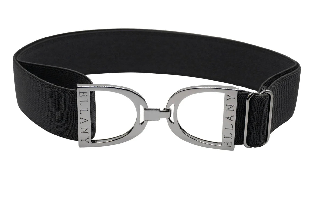 Ellany Black- 1.5" Gunmetal Stirrup Belt