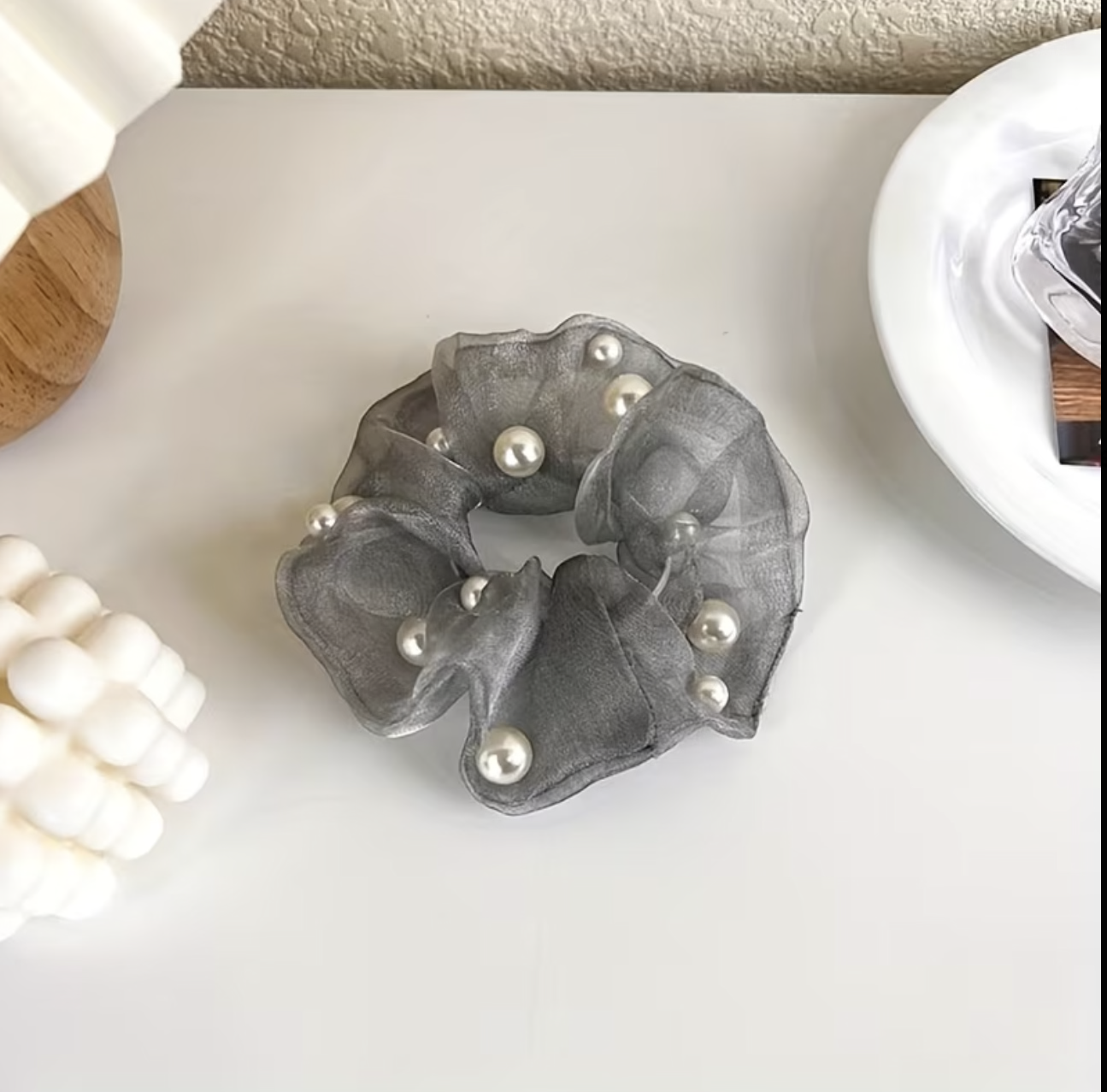 Pearl Hair Scrunchy