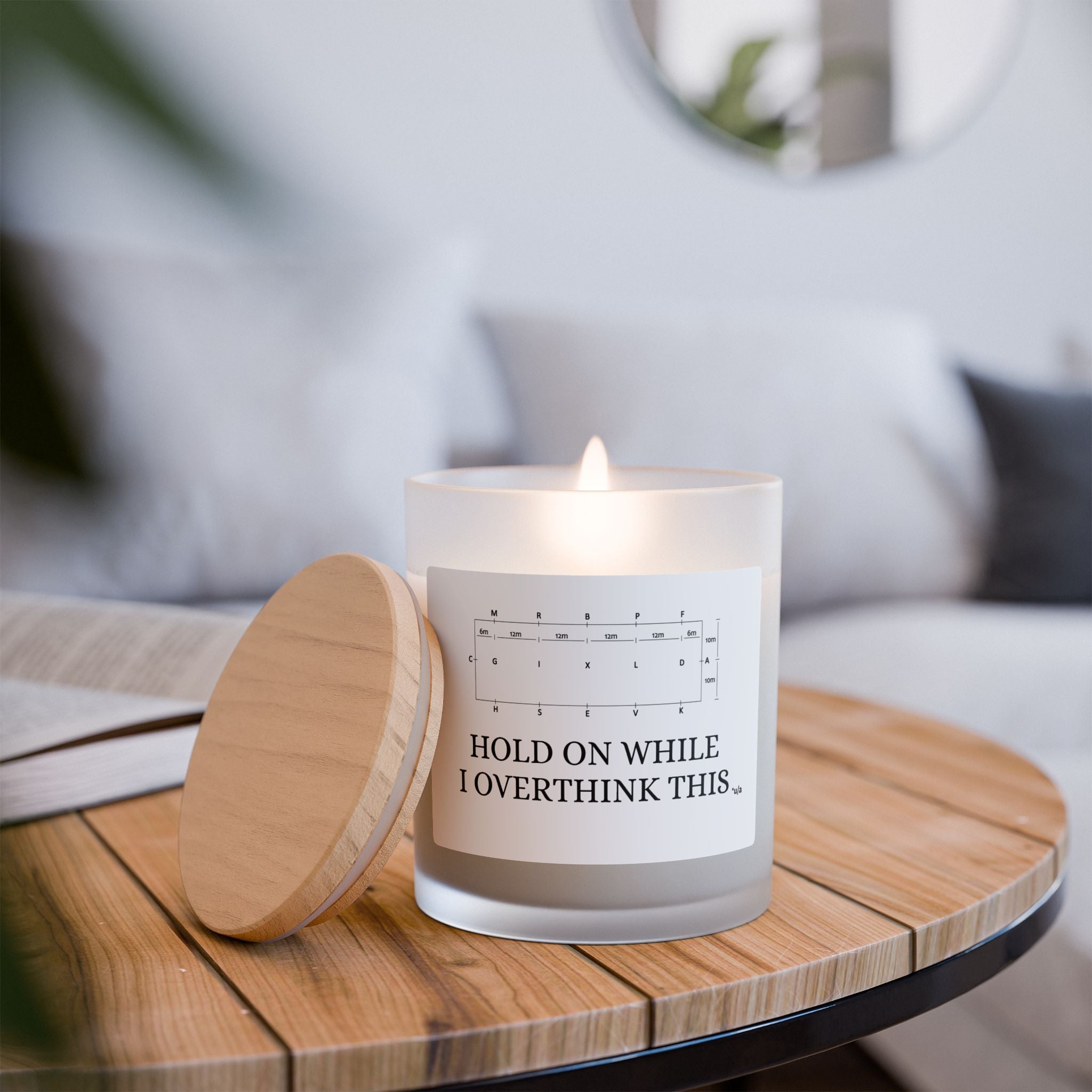 Frosted Glass Candle, 11oz - Hold On/Overthink