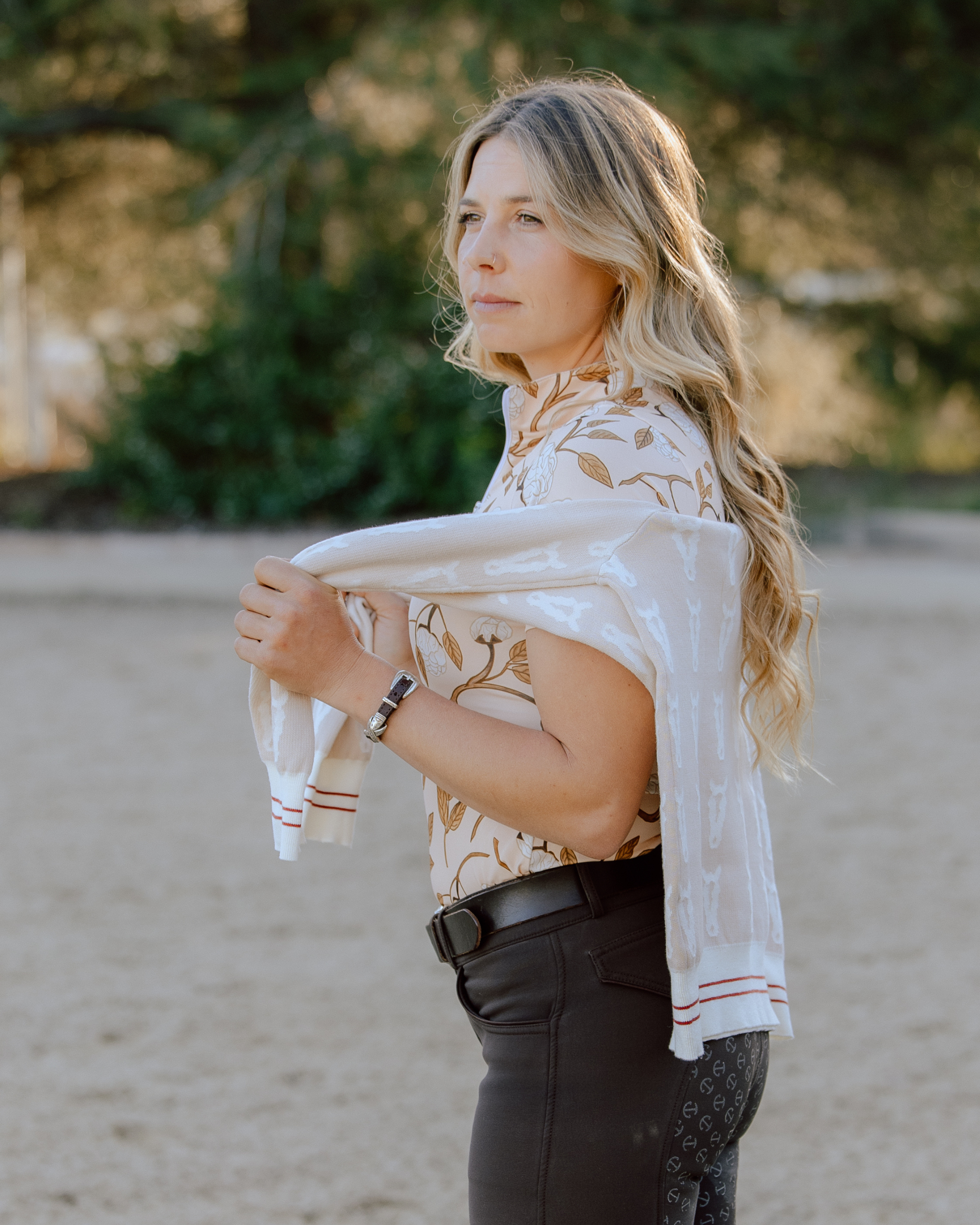 The Deinhardt Varsity Sweater - Cremello