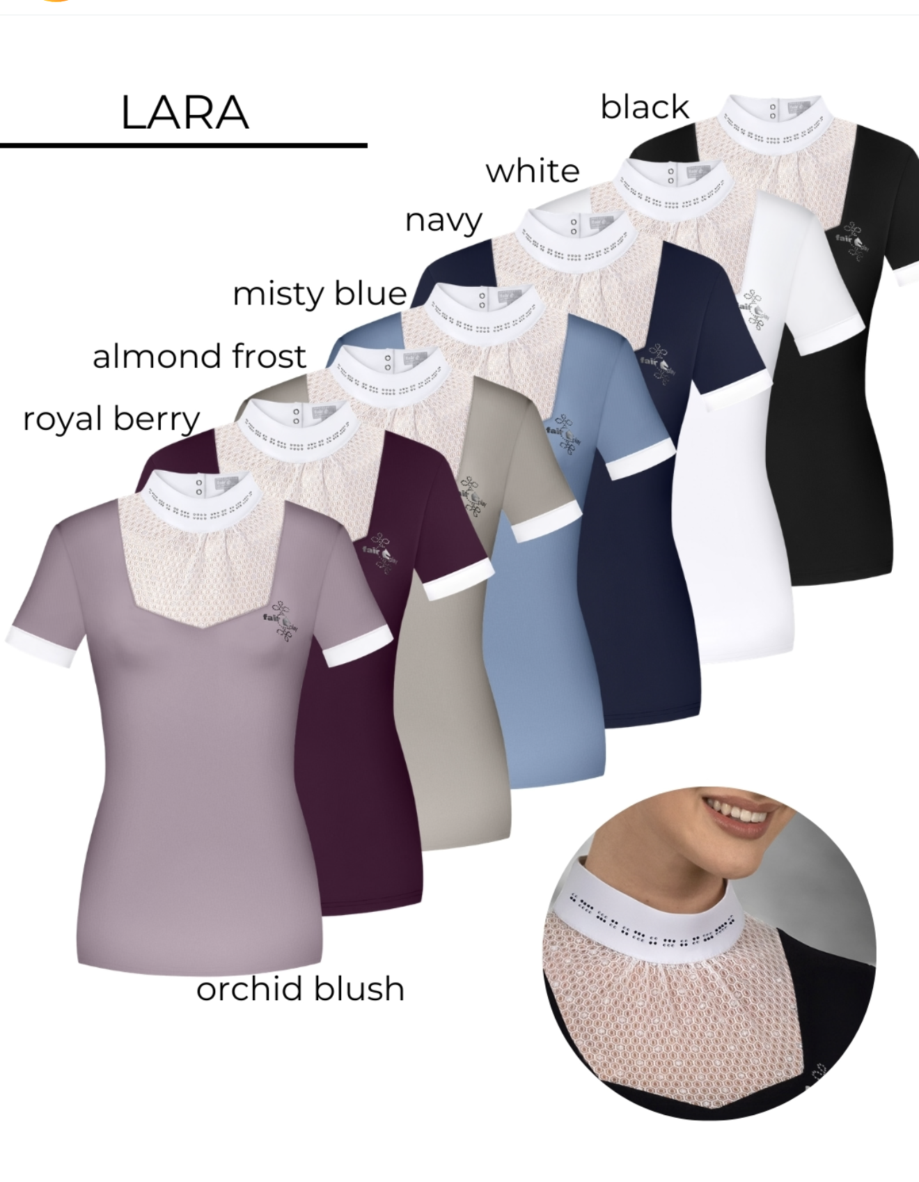 FAIR PLAY LARA SHOW SHIRT Misty Blue