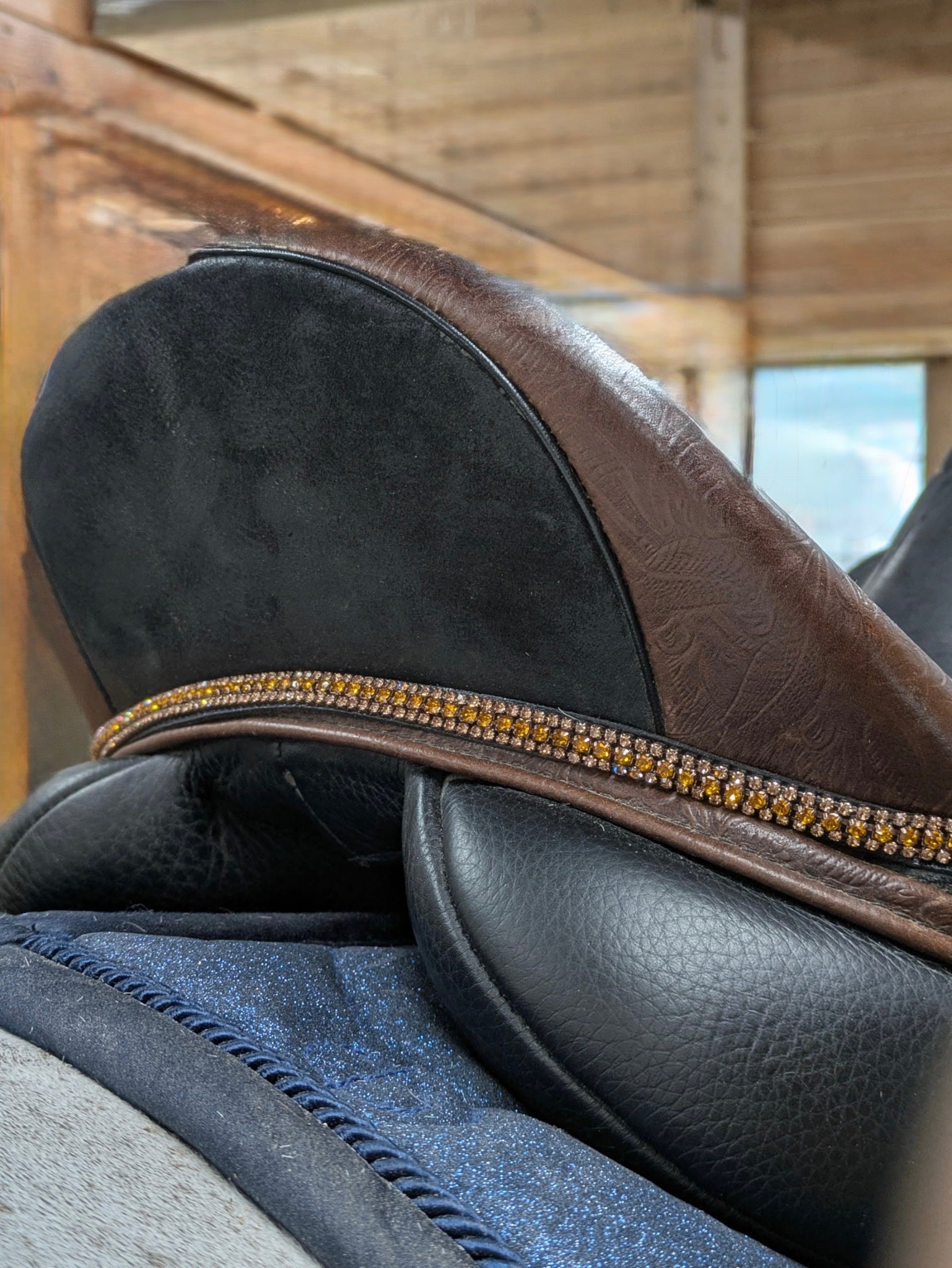 Amber and Rosegold Saddle Bling