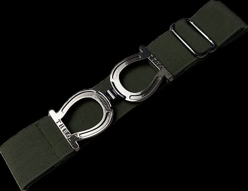 THEO Equestrian Belt - Ivy with Gun Metal Buckle