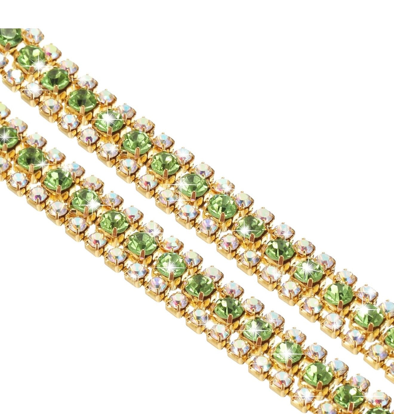 Green and Rosegold Saddle Bling
