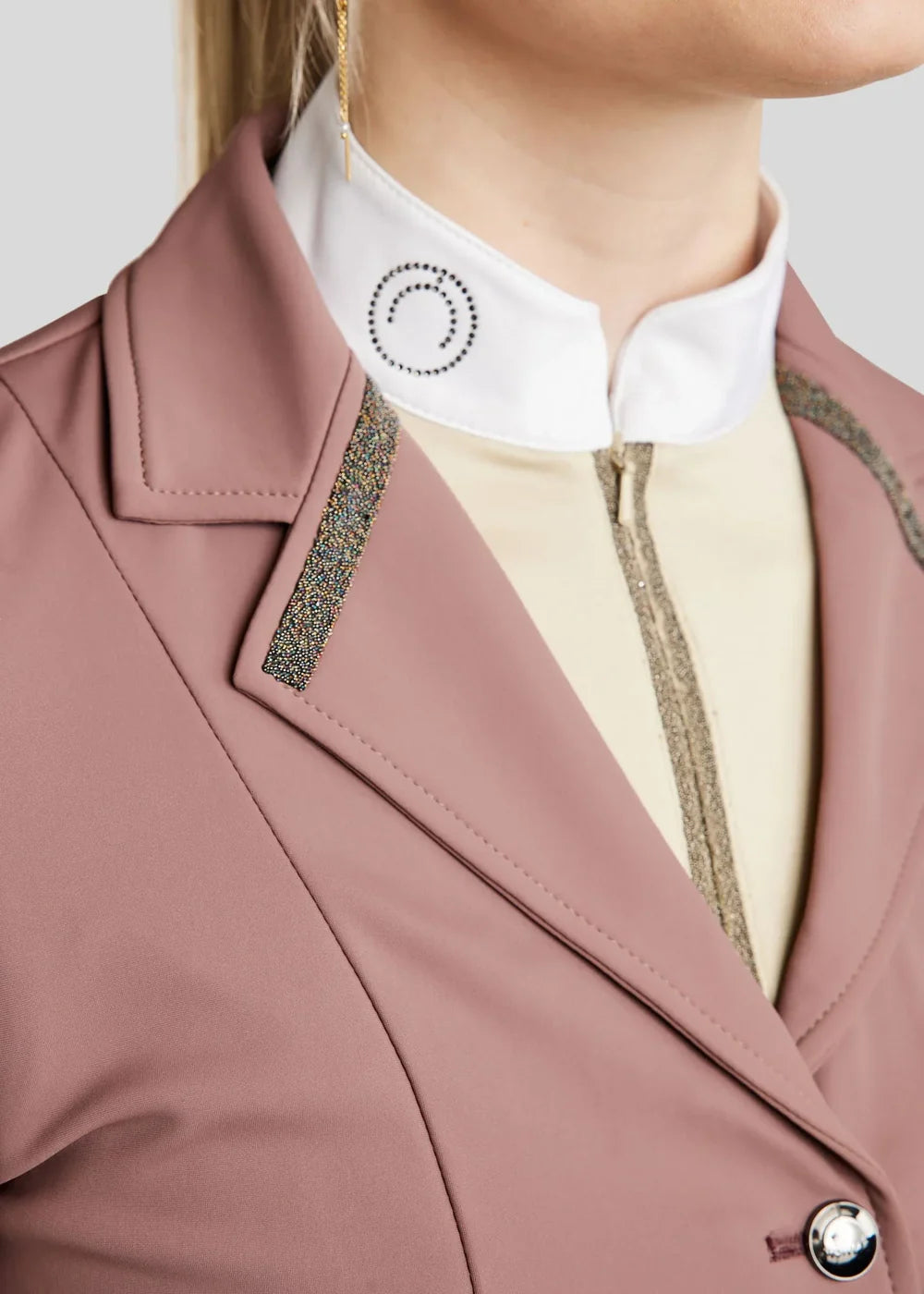 MOGLORIA COMPETITION JACKET W. GUN METAL CAVIAR TAPE - DUSTY ROSE