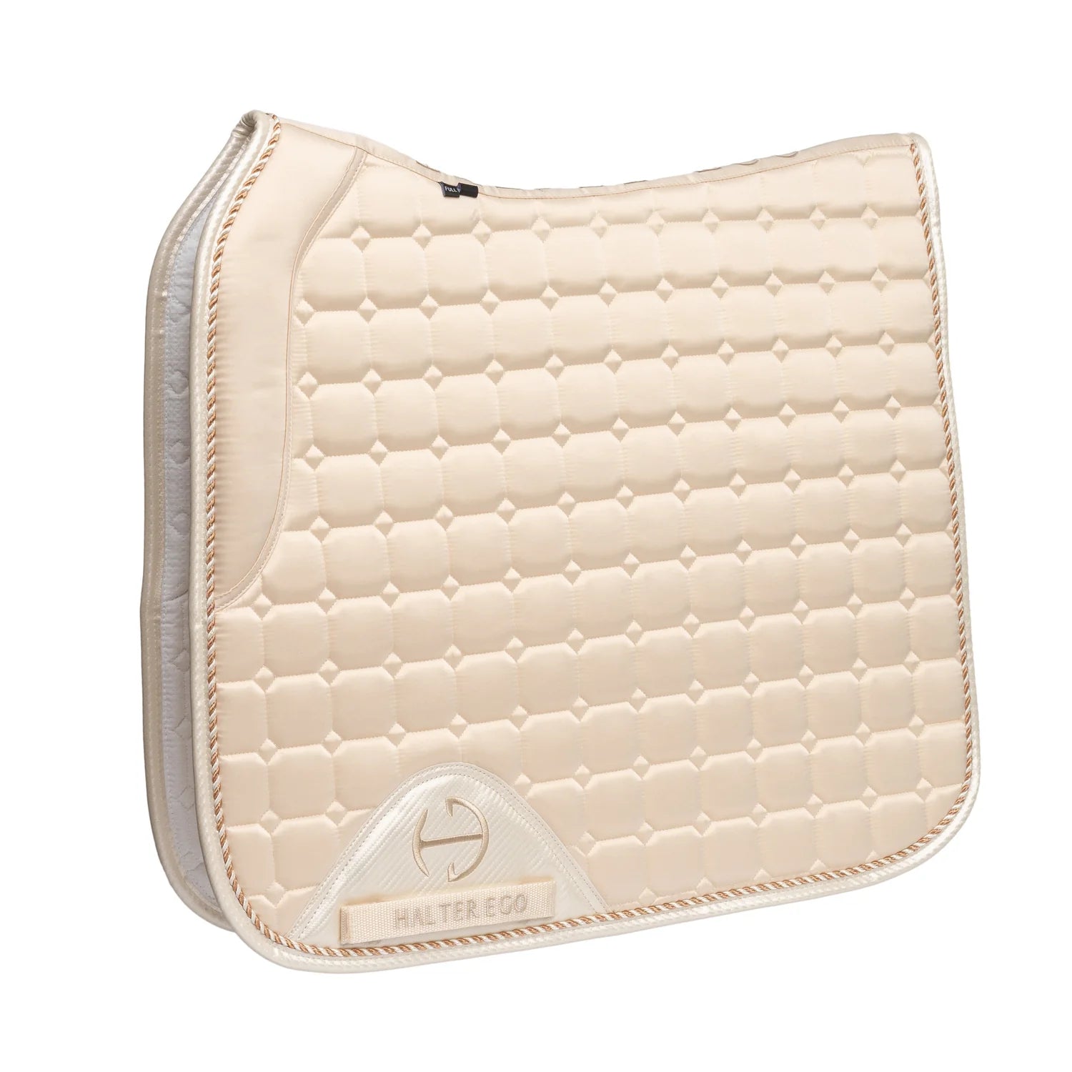 Halter Ego Carbon Tech Satin Classic Dressage Saddle Pad (Full) - Ivory Luxe