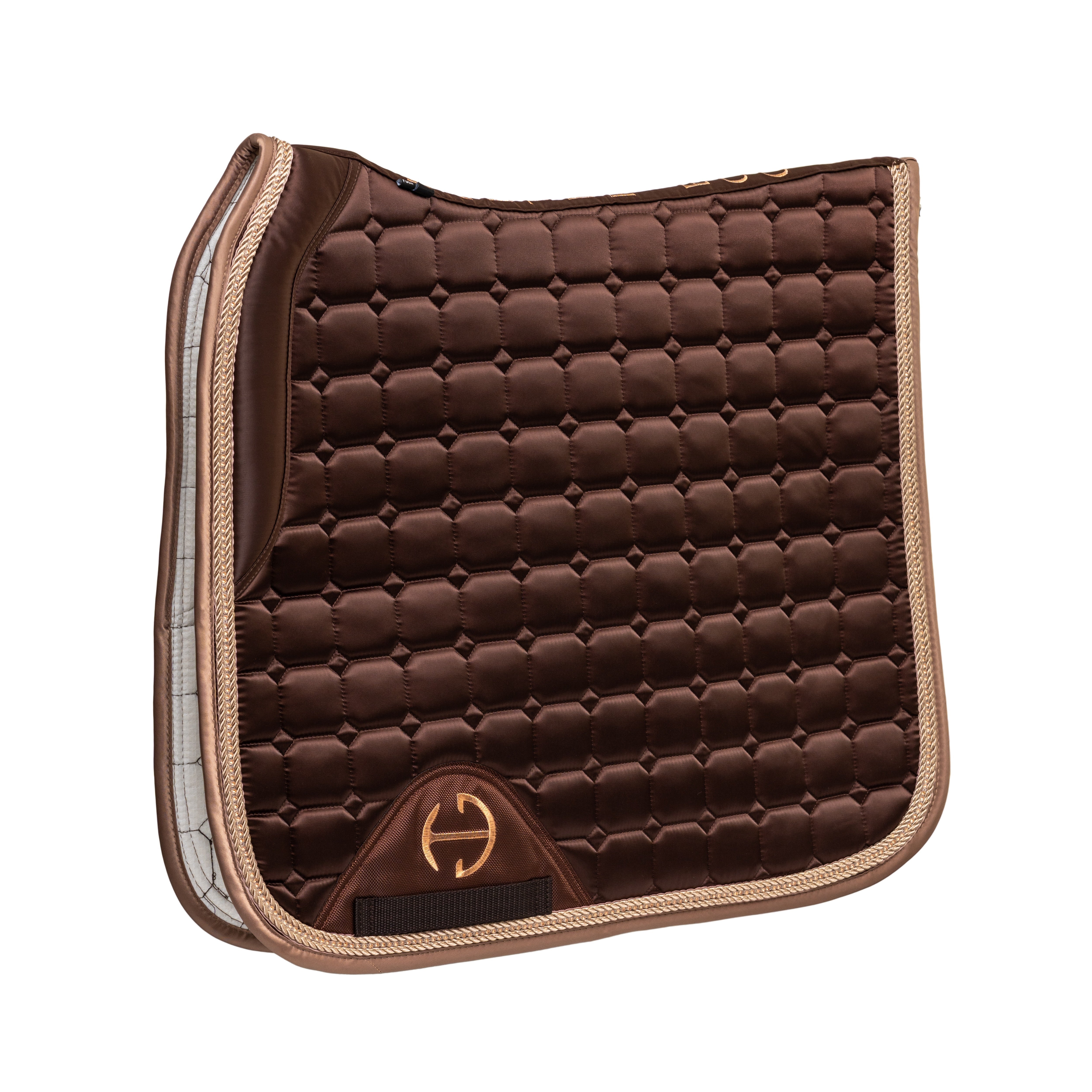Satin Classic Dressage Saddle Pad - Gilded Mocha - Cob