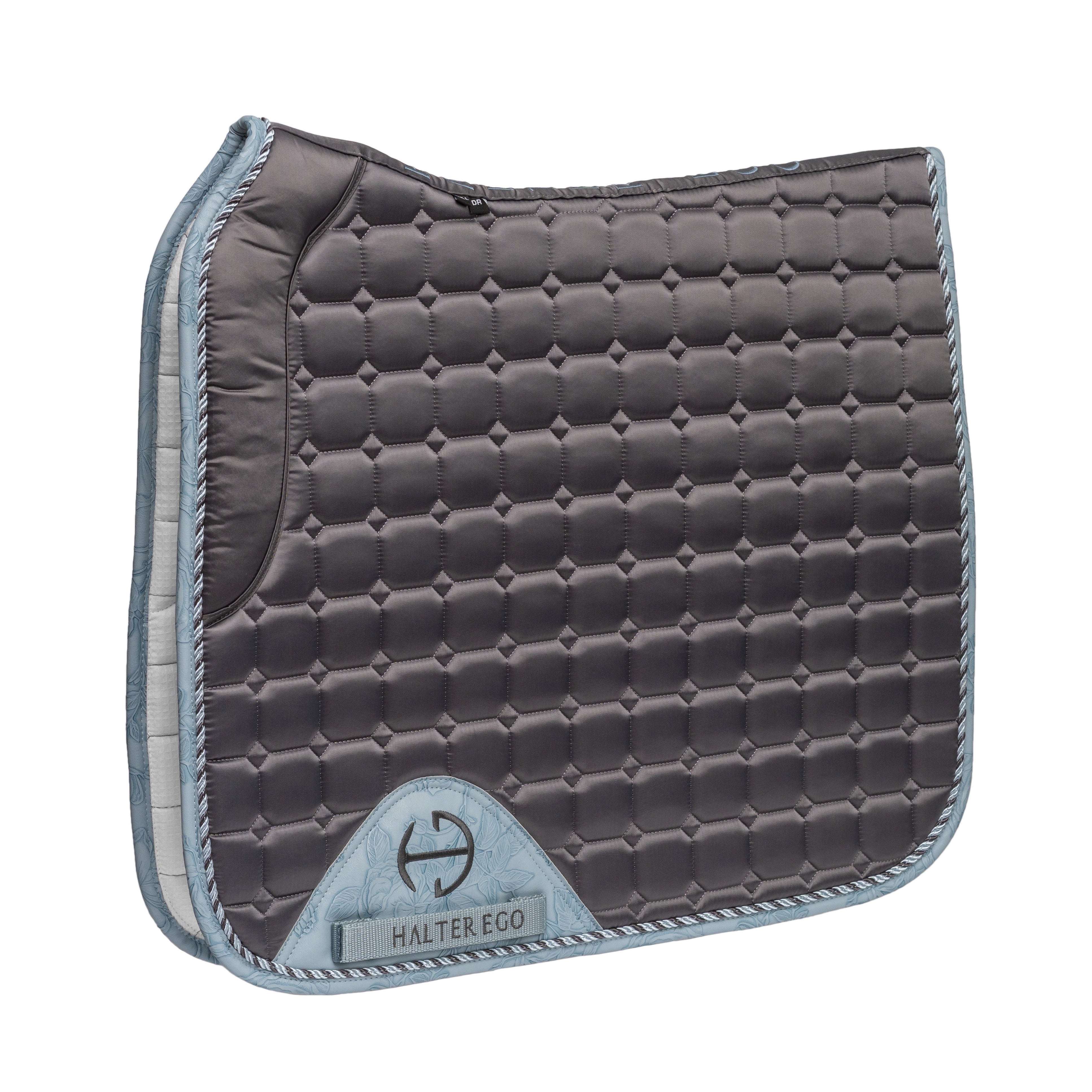 Romance Collection Satin Classic Dressage Saddle Pad (Full) - Slate Luxe