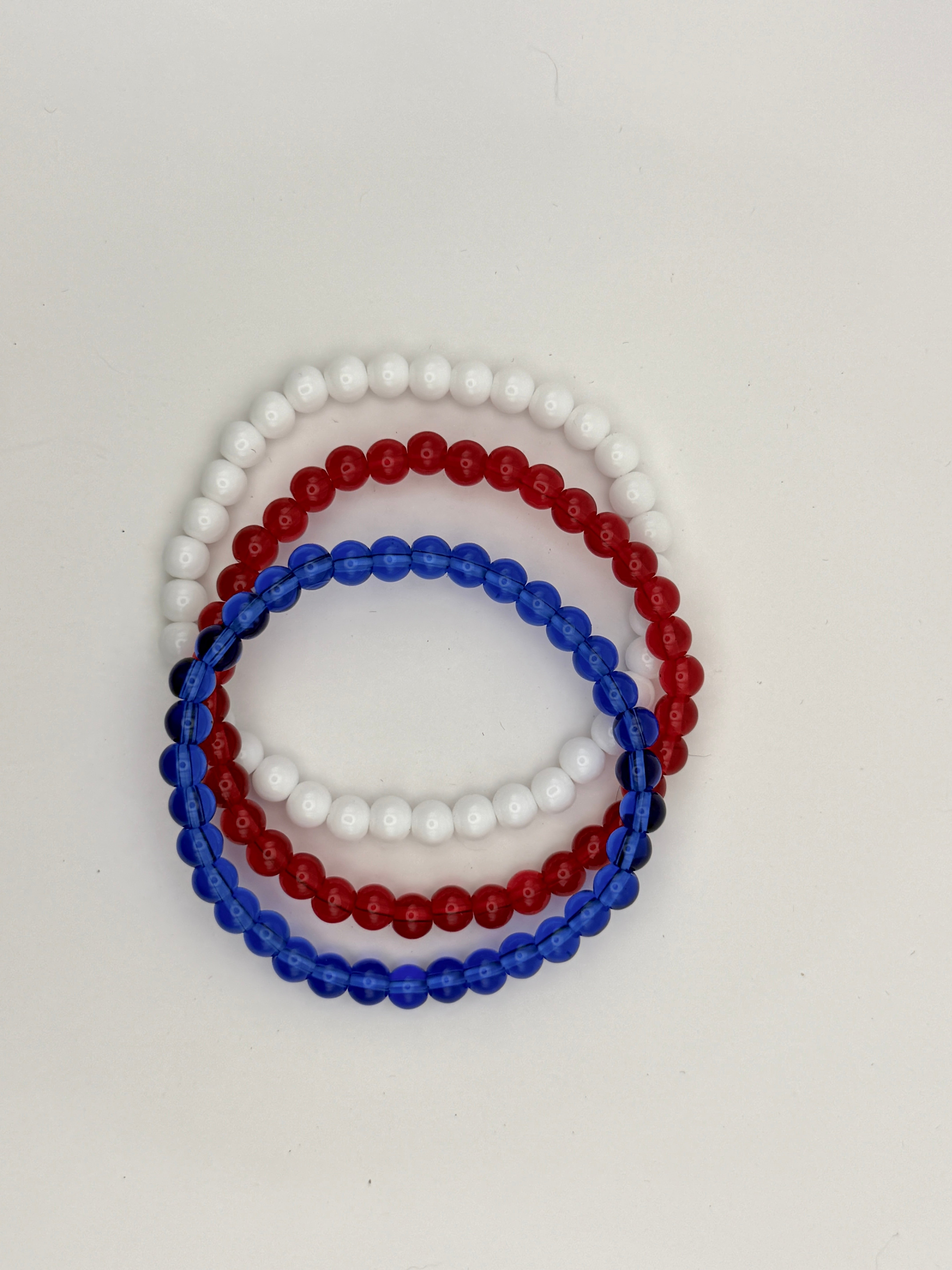 Beaded Red White and Blue Hair Kit