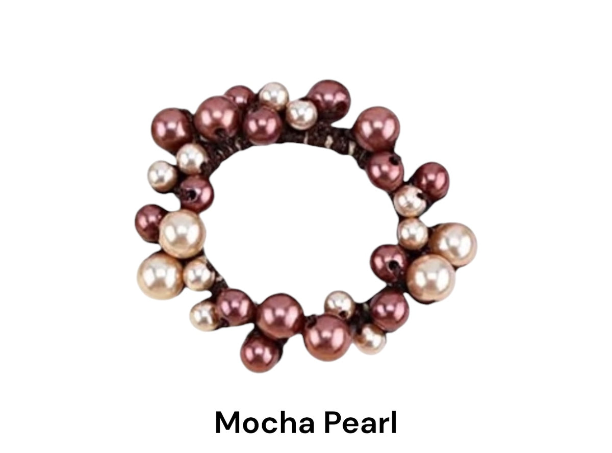 Elegant Decorative Pearl Hair Tie