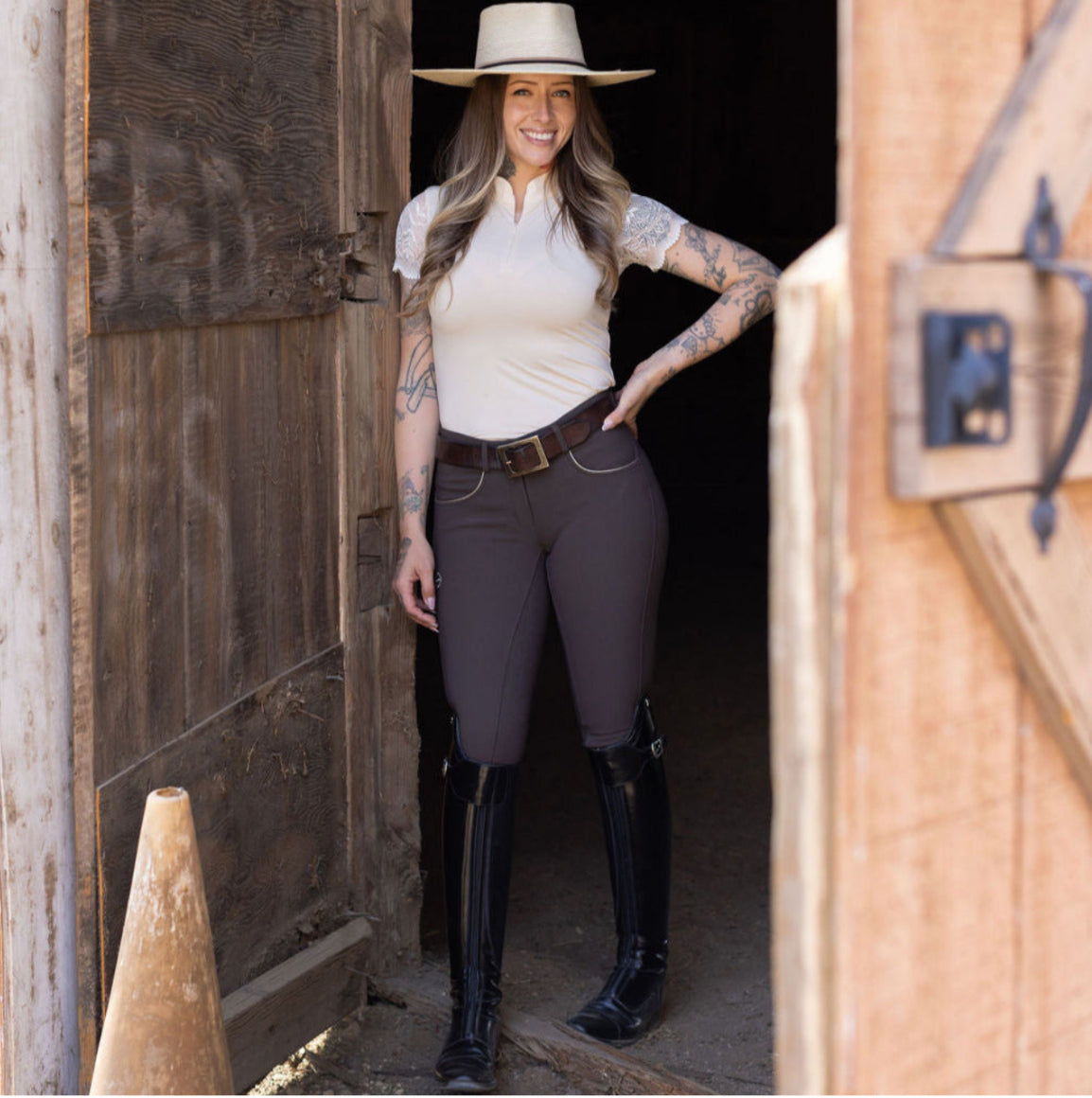 Halter Ego Evolution Full Seat Breeches - Demitasse - MID WAIST