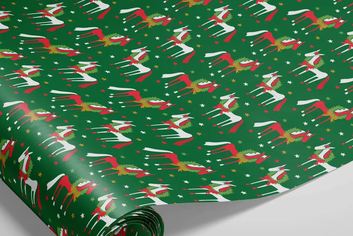 Wrapping Paper: Wreath Ponies