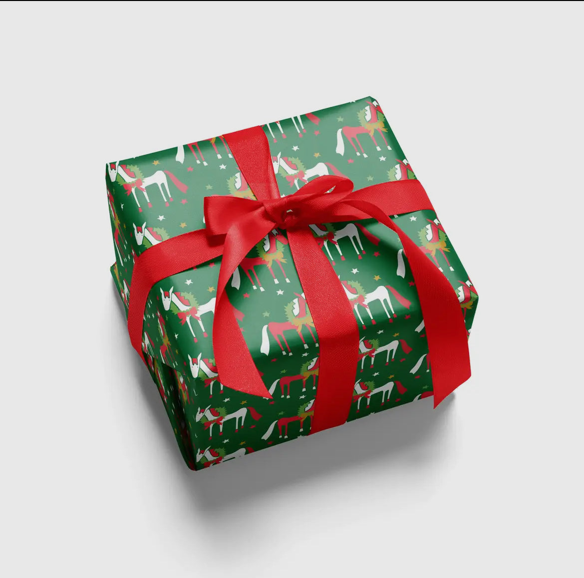 Wrapping Paper: Wreath Ponies