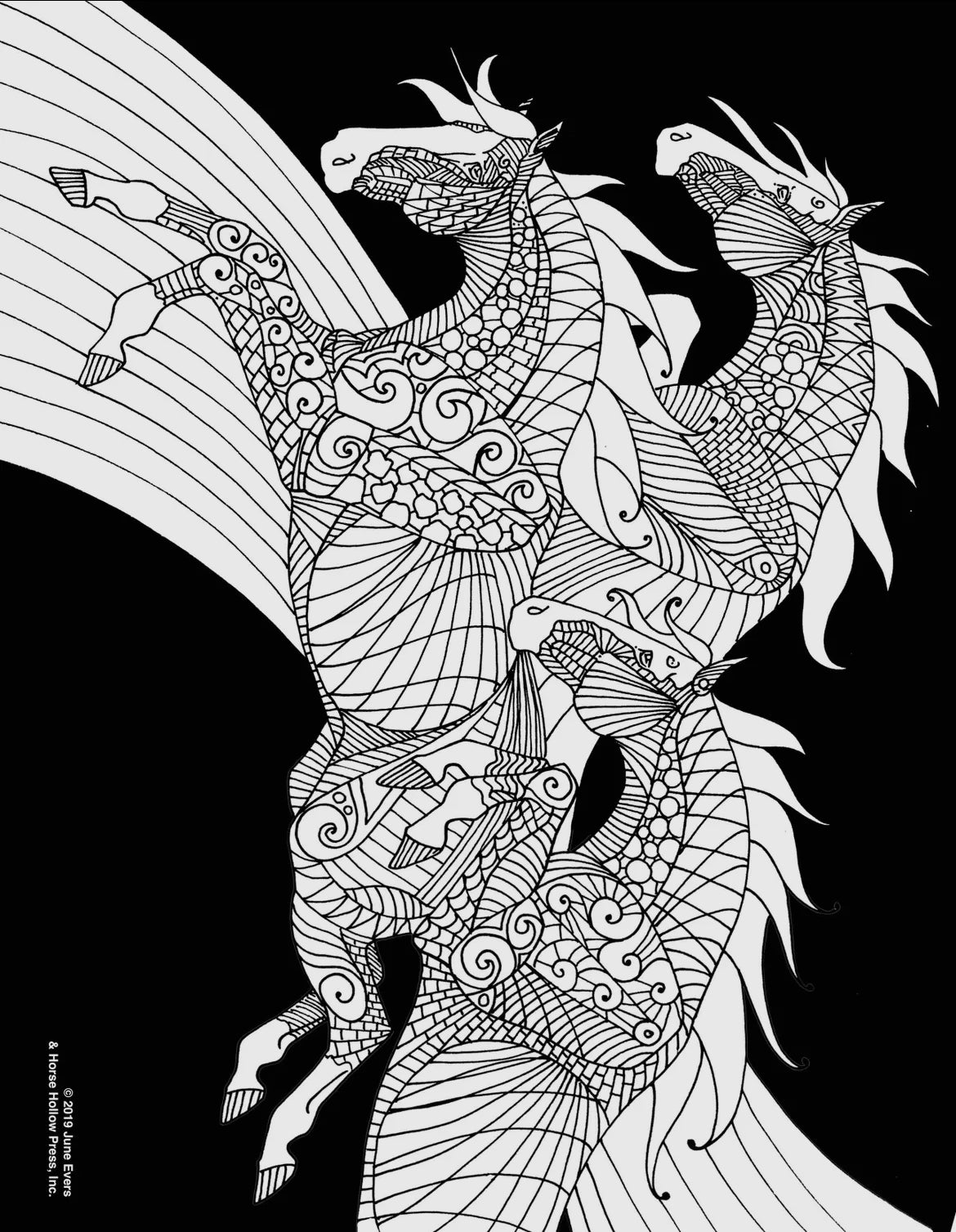 Pretty Horses Art Coloring Poster Kit