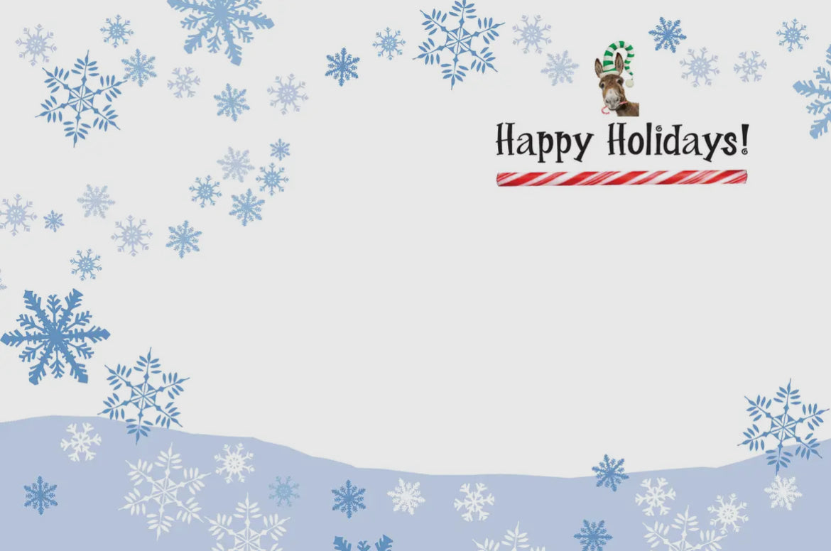 Donkey & Candy Cane Holiday Boxed Cards