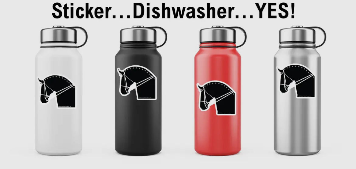 Dressage Horse Tumbler Sticker