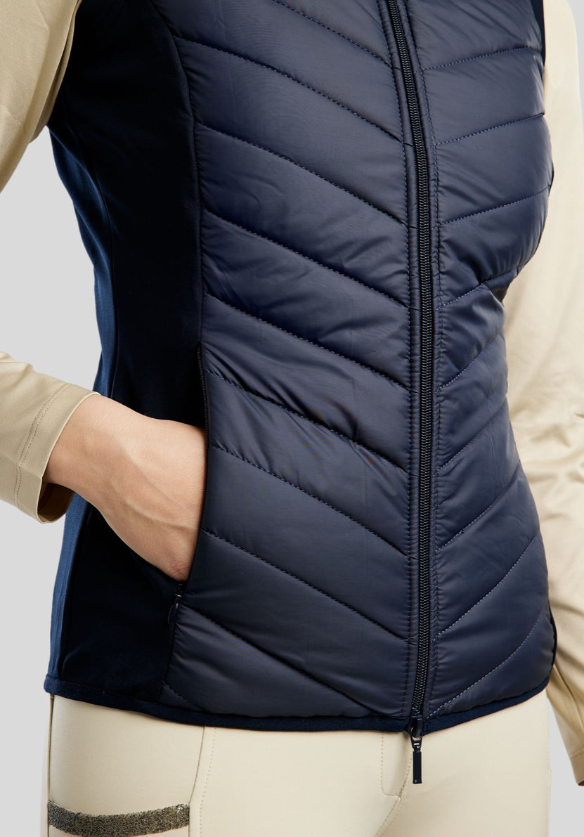 Montar Hybrid Bodywarmer w/detachable Hood, gunmetal crystals