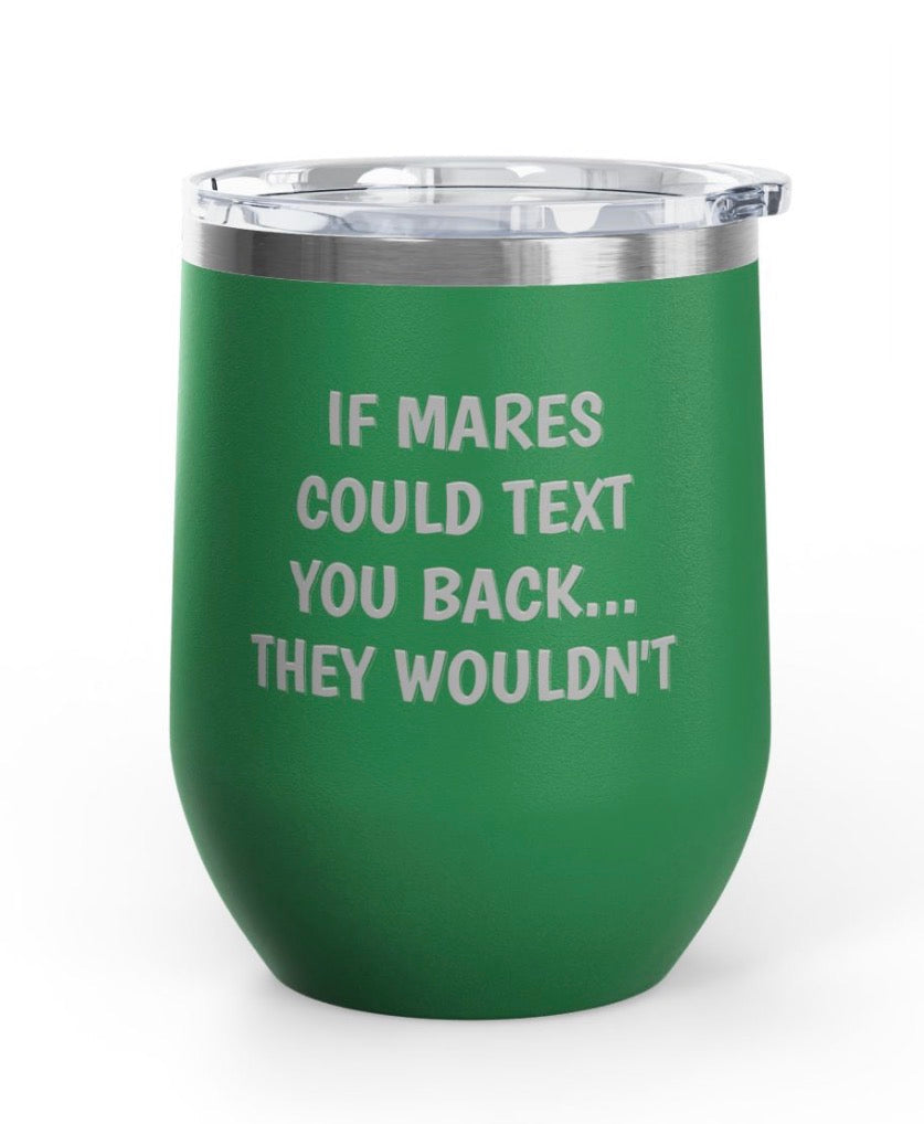 Wine Tumblers, 12 oz. - Engraved - Mare's Text