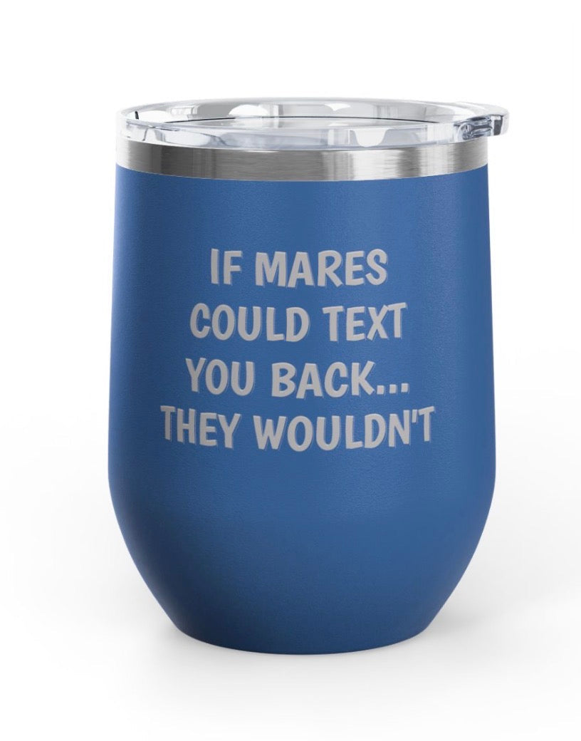 Wine Tumblers, 12 oz. - Engraved - Mare's Text