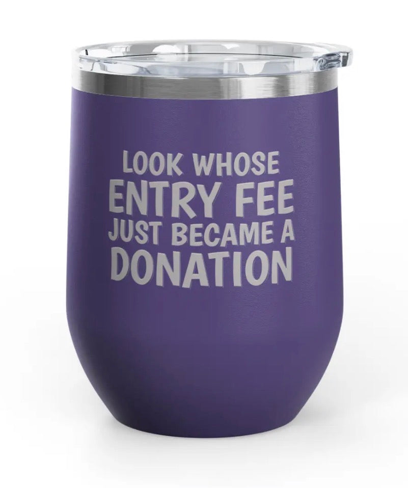 Wine Tumblers, 12 oz. - Engraved - Entry Fee