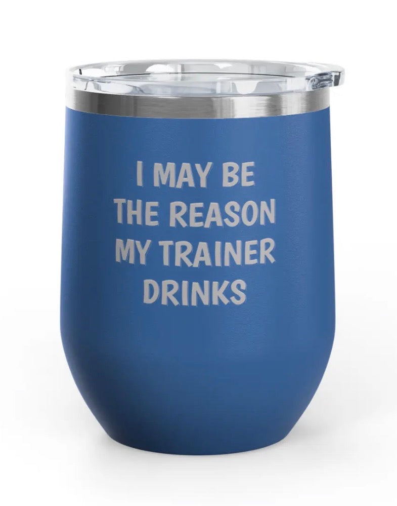 Wine Tumblers, 12 oz. - Engraved - Trainer Drinks