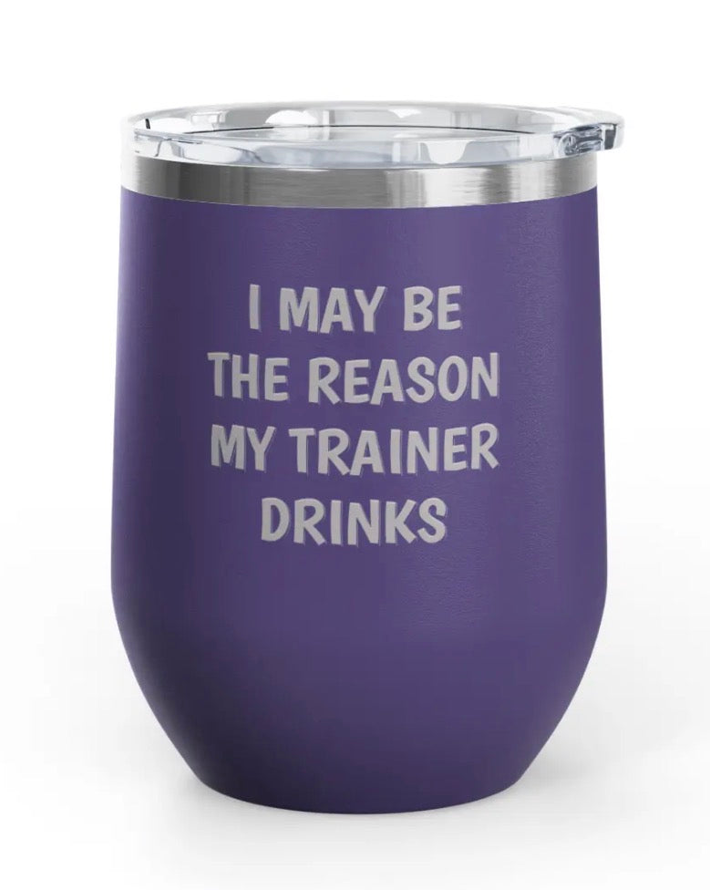 Wine Tumblers, 12 oz. - Engraved - Trainer Drinks
