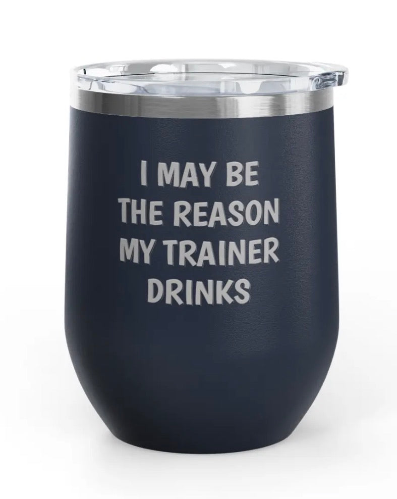 Wine Tumblers, 12 oz. - Engraved - Trainer Drinks