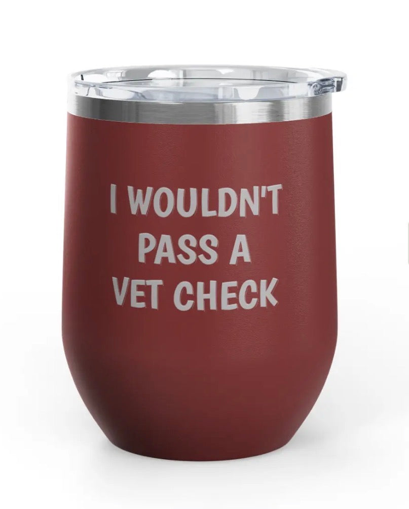 Wine Tumblers, 12 oz. - Engraved - Vet Check