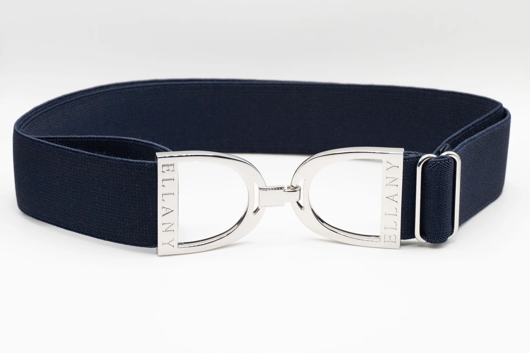 Ellany Navy 1.5" Silver Stirrup Belt